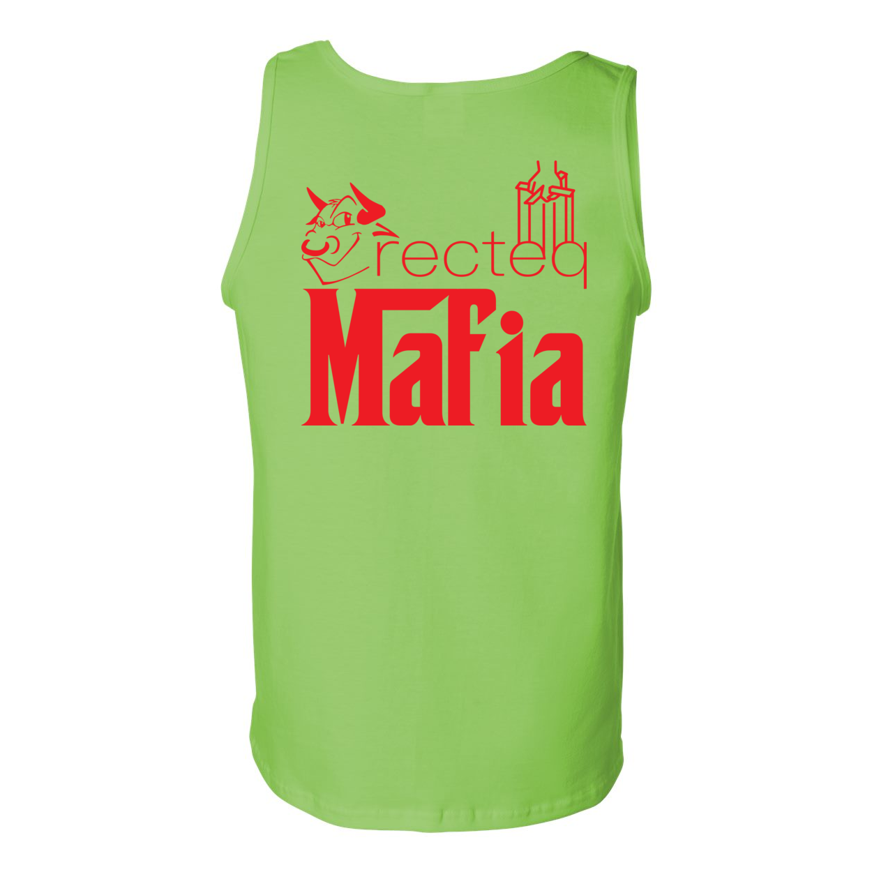 Mafia Front/Back Print Ultra Cotton Tank Top showcasing a stylish design with a comfortable fit, perfect for casual wear.