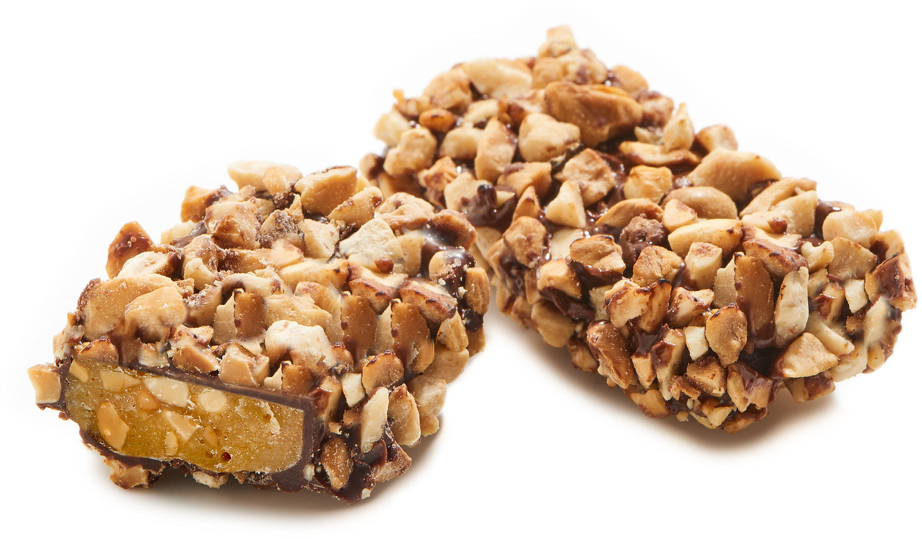 A 1-pound package of Mini Viennese Crunch featuring a rich chocolate coating with crunchy nuts, perfect for snacking.