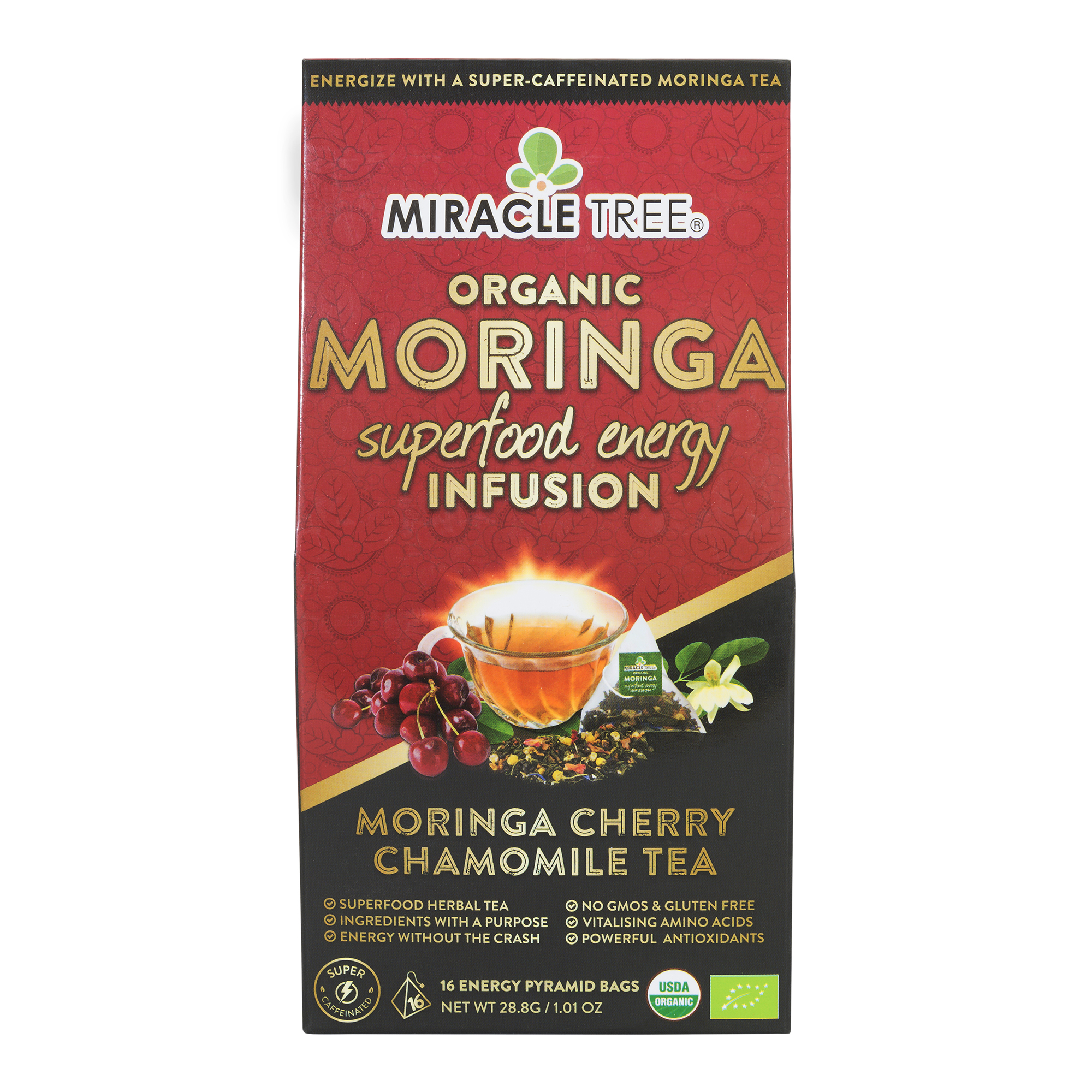 Miracle Tree Moringa Cherry Tea Box