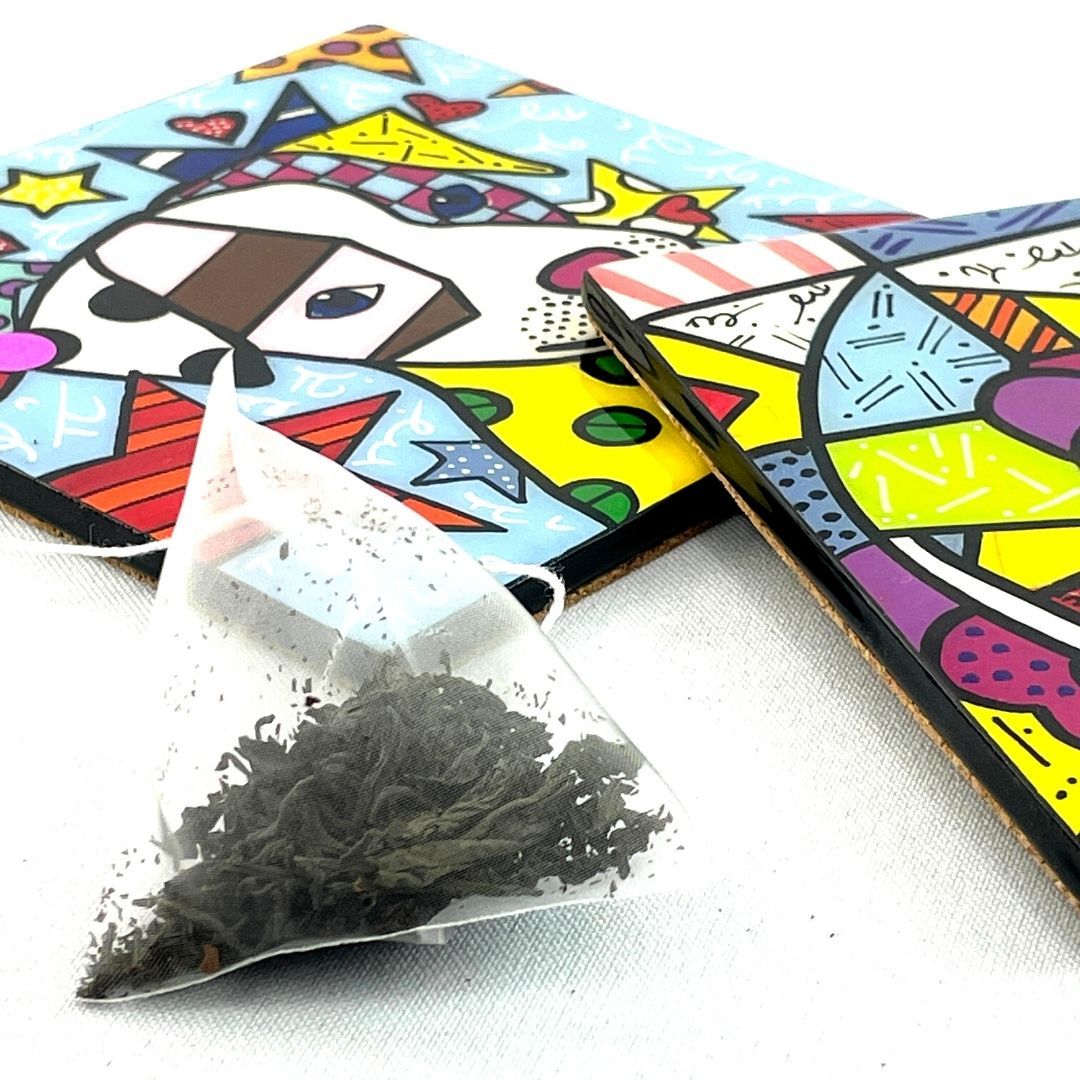 A box of NY Blend Tea Sachets featuring 16 individual sachets of premium black tea blend from India and Sri Lanka.