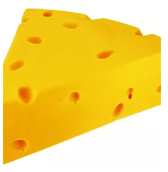 A bright yellow cheese-shaped hat, the Original Cheesehead™, worn by a smiling person at a festive event.