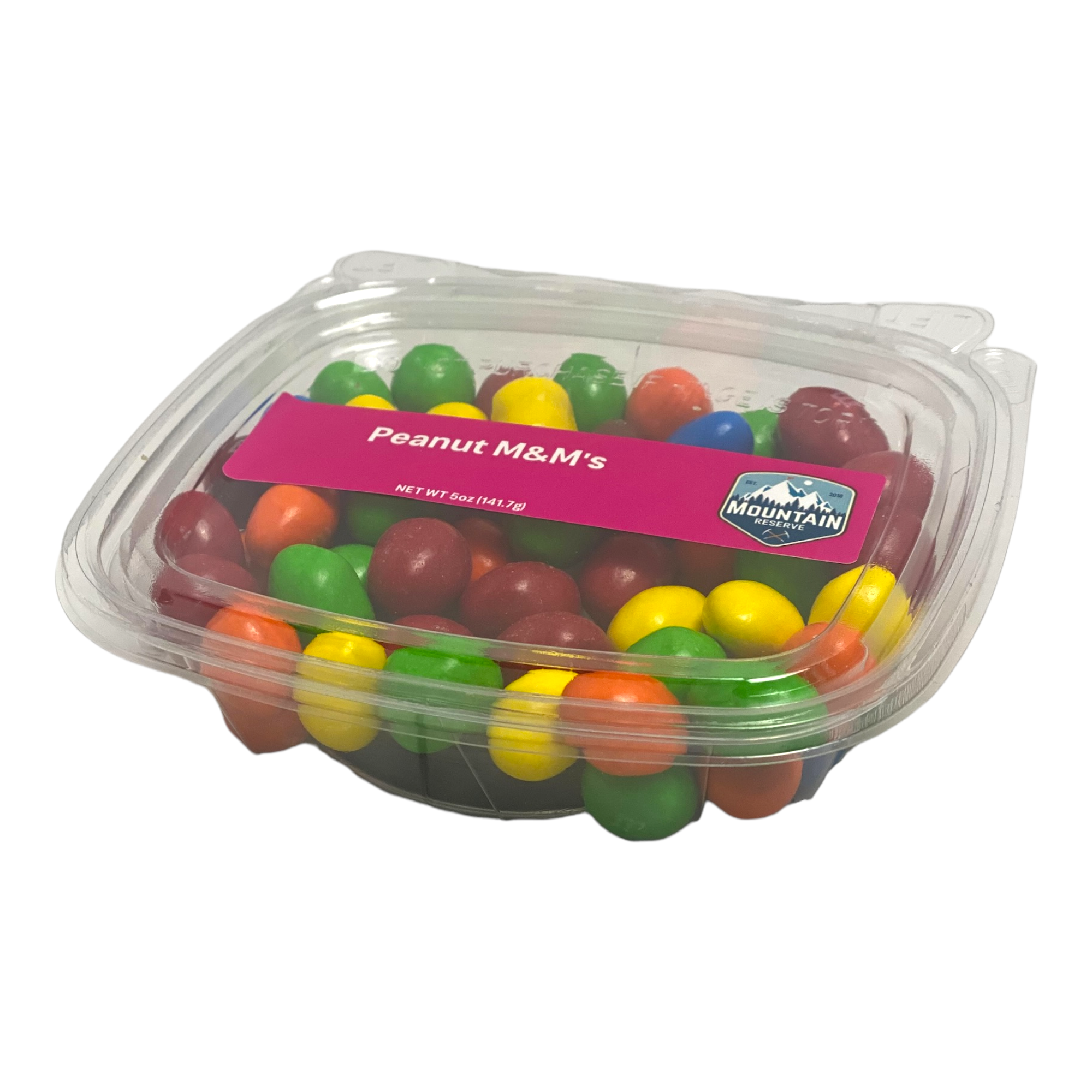 A 6oz container of Peanut M&Ms featuring colorful candy shells and crunchy peanuts.