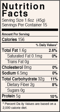 A jar of Quinoa & Brown Basmati Whole Grain Mix showcasing the grains and packaging, emphasizing its natural and healthy ingredients.