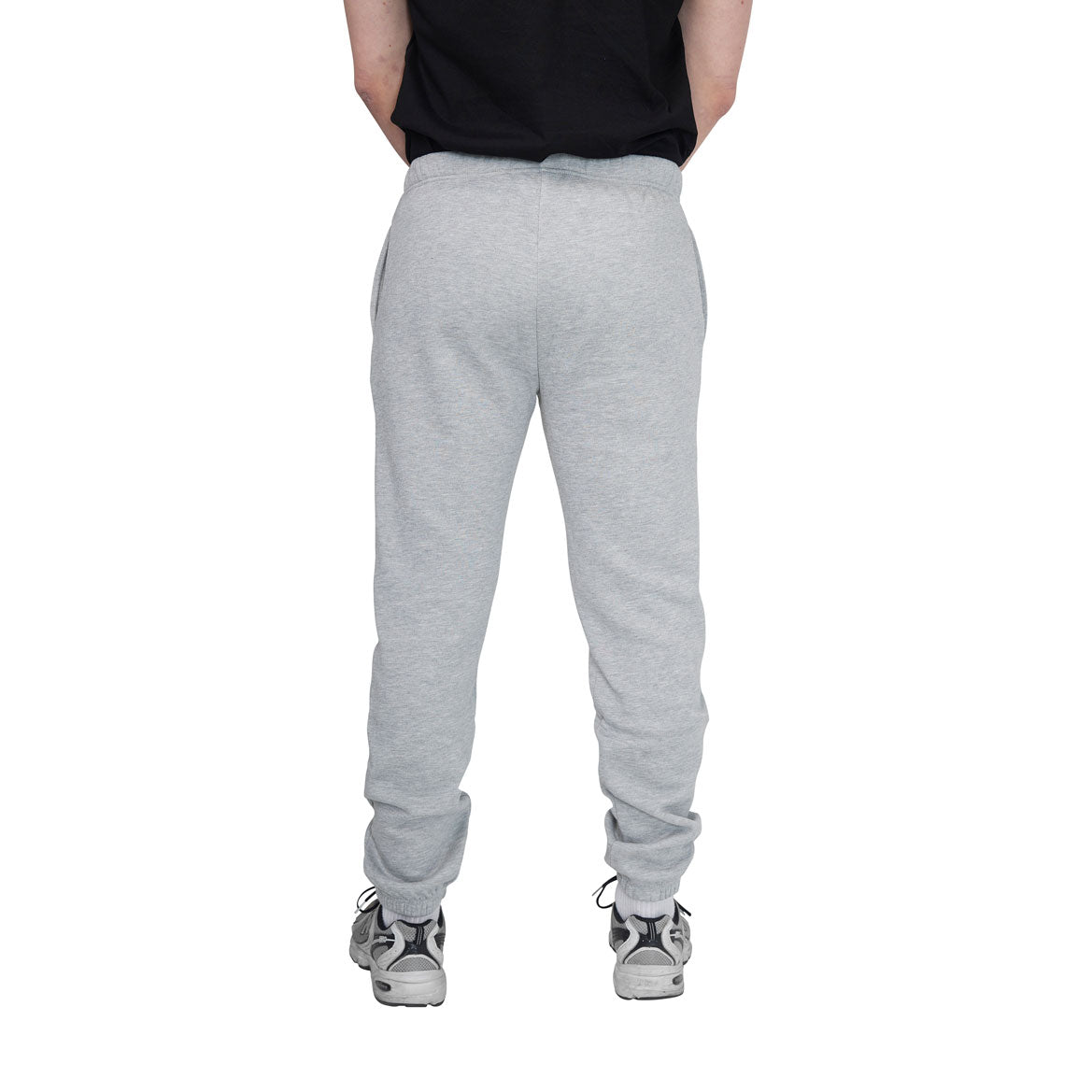 SALTVERK Grey Sweatpants featuring an embroidered logo, made from 100% cotton, showcasing a stylish and comfortable design.