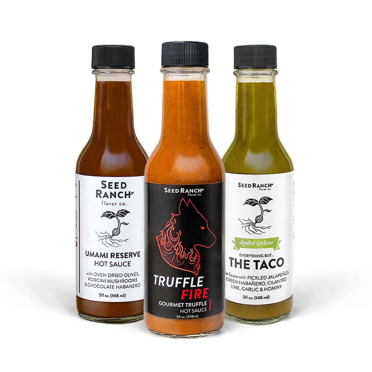 What's Hot Now Bundle featuring Truffle Fire, Everything But The Taco, and Umami Reserve in an attractive packaging.