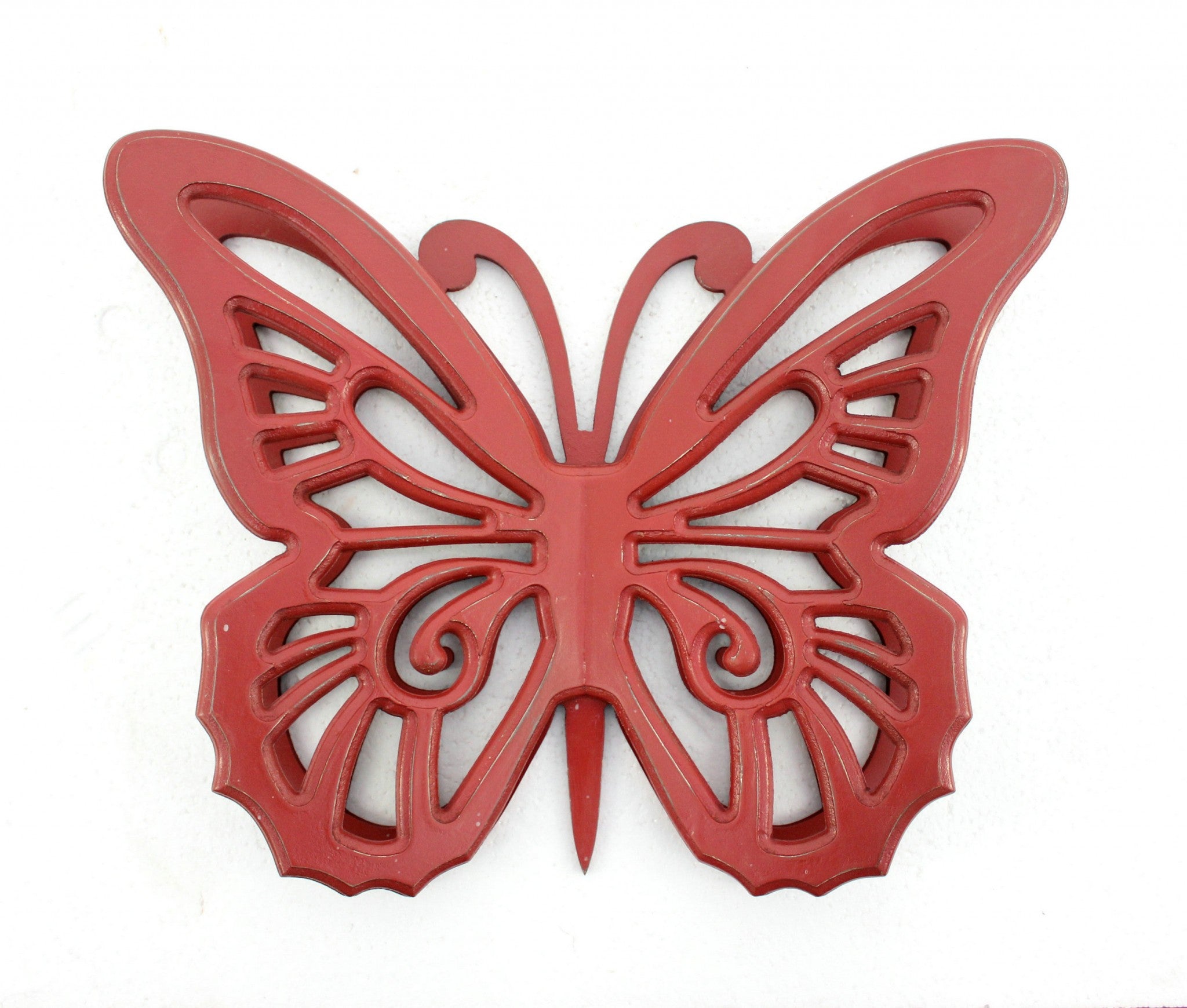 Gray rustic butterfly wooden wall decor, showcasing intricate design and elegant finish, perfect for enhancing indoor or outdoor spaces.