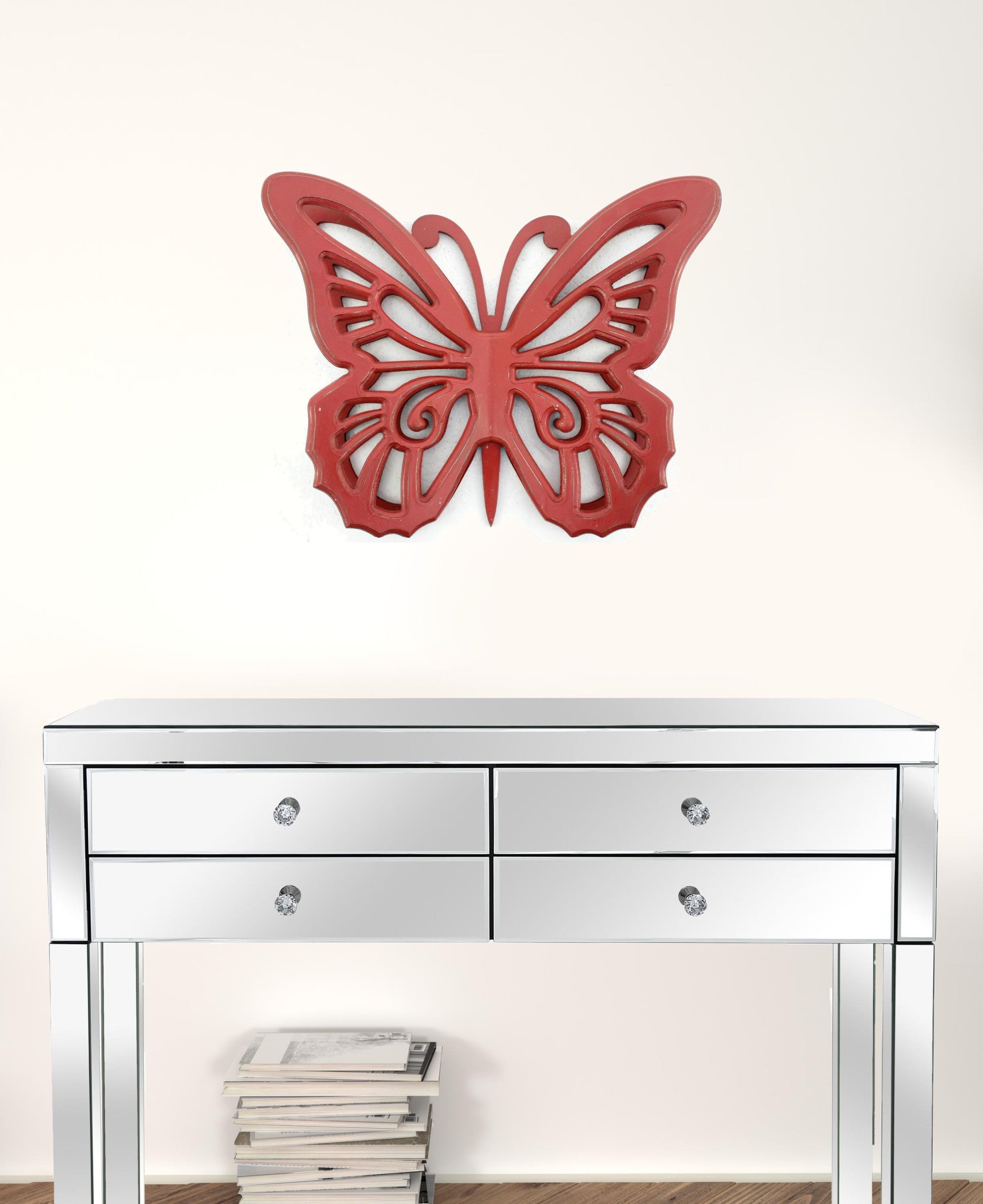 Gray rustic butterfly wooden wall decor, showcasing intricate design and elegant finish, perfect for enhancing indoor or outdoor spaces.