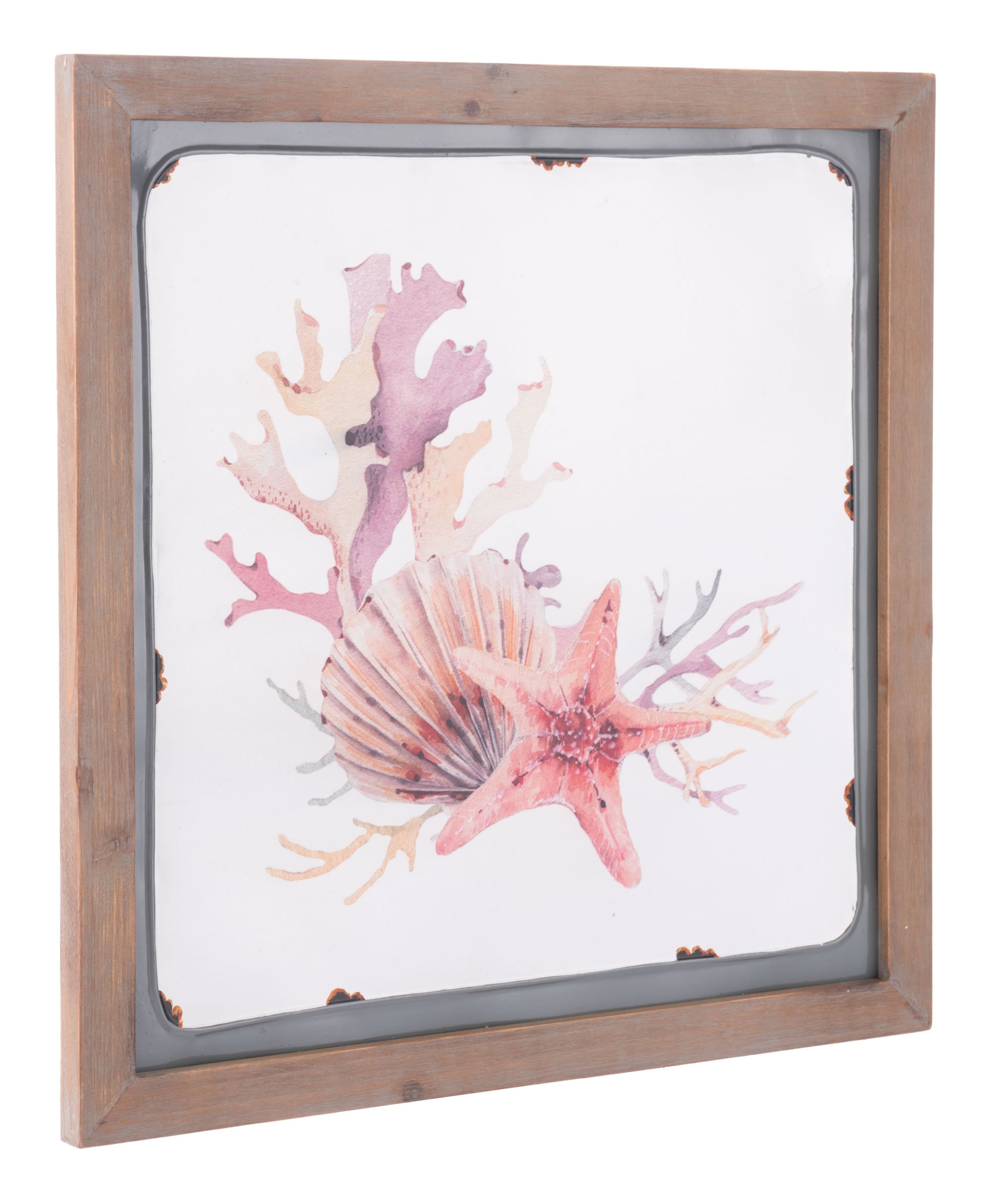 Multicolor Sea 2 Wall accent piece made of fir wood and steel, perfect for coastal home decor.