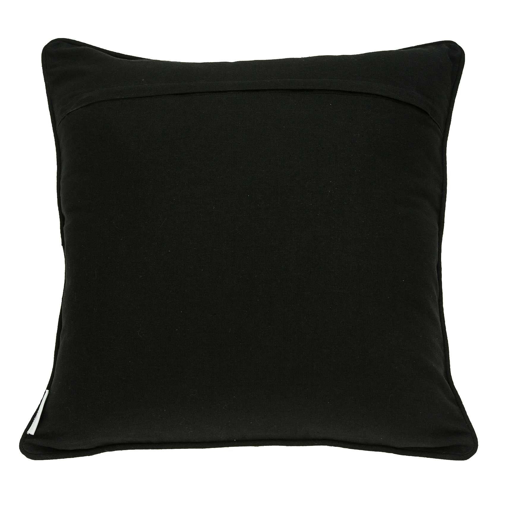 A stylish 20x7x20 inches black and white pillow featuring a Greek Key pattern, perfect for home decor.