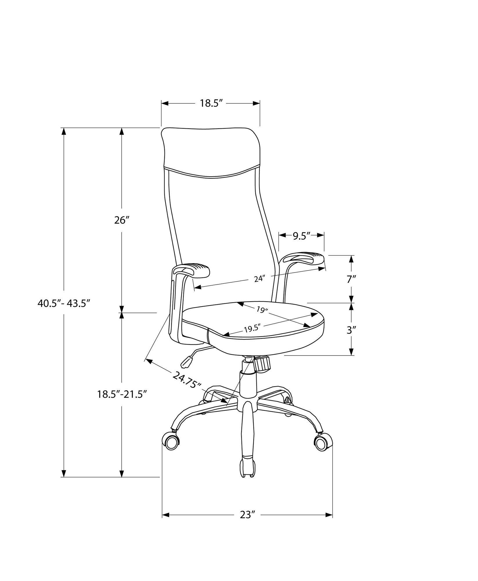 A sleek black fabric multi-position office chair with a high back and 360-degree swivel feature, designed for contemporary office spaces.