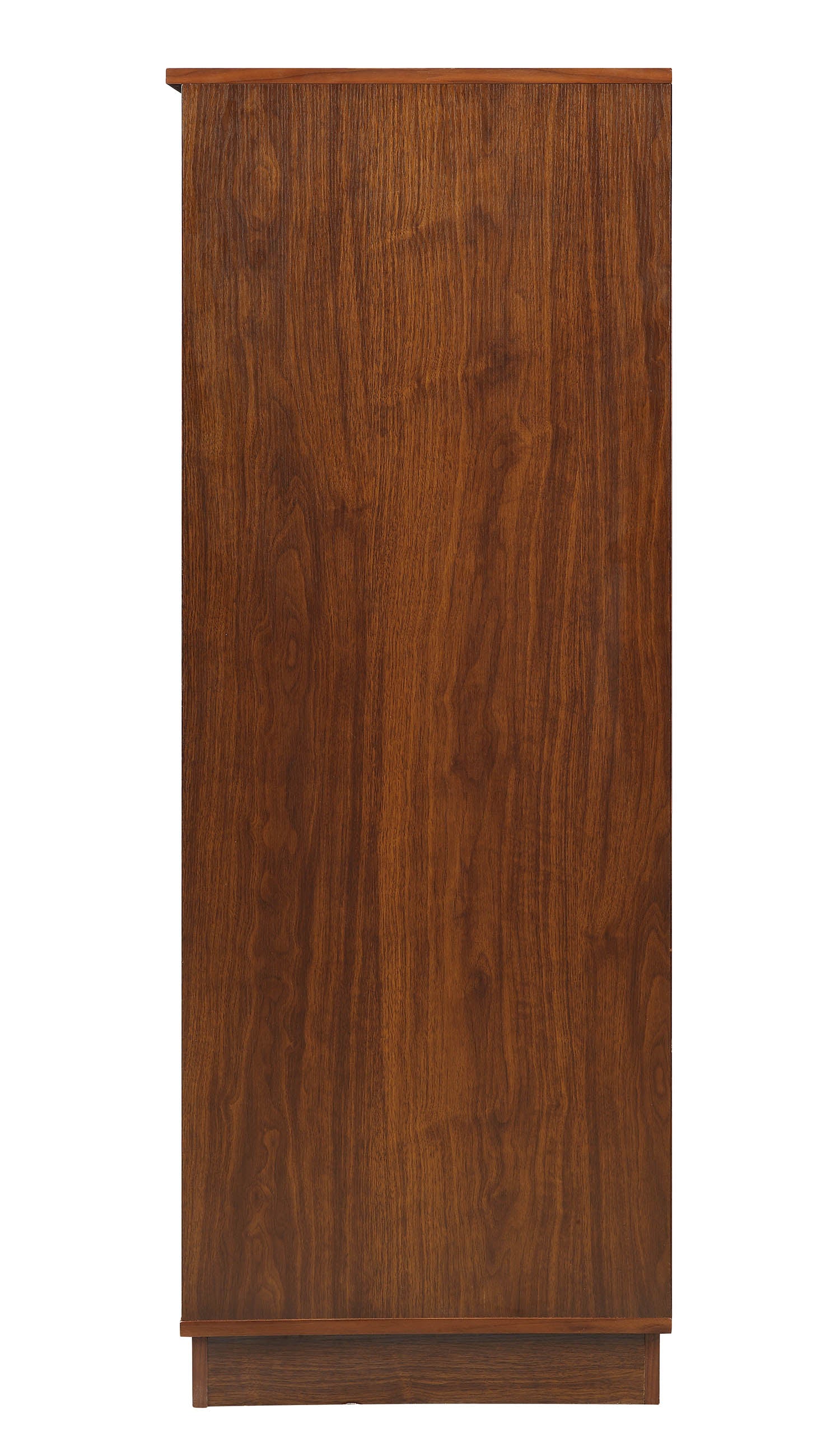 Elegant 24x20x52 inches wine cabinet in walnut MDF, showcasing its spacious design and rich finish.