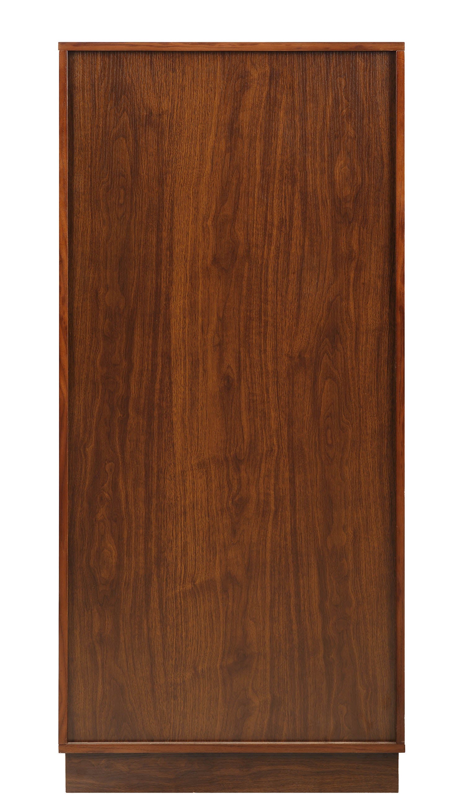 Elegant 24x20x52 inches wine cabinet in walnut MDF, showcasing its spacious design and rich finish.