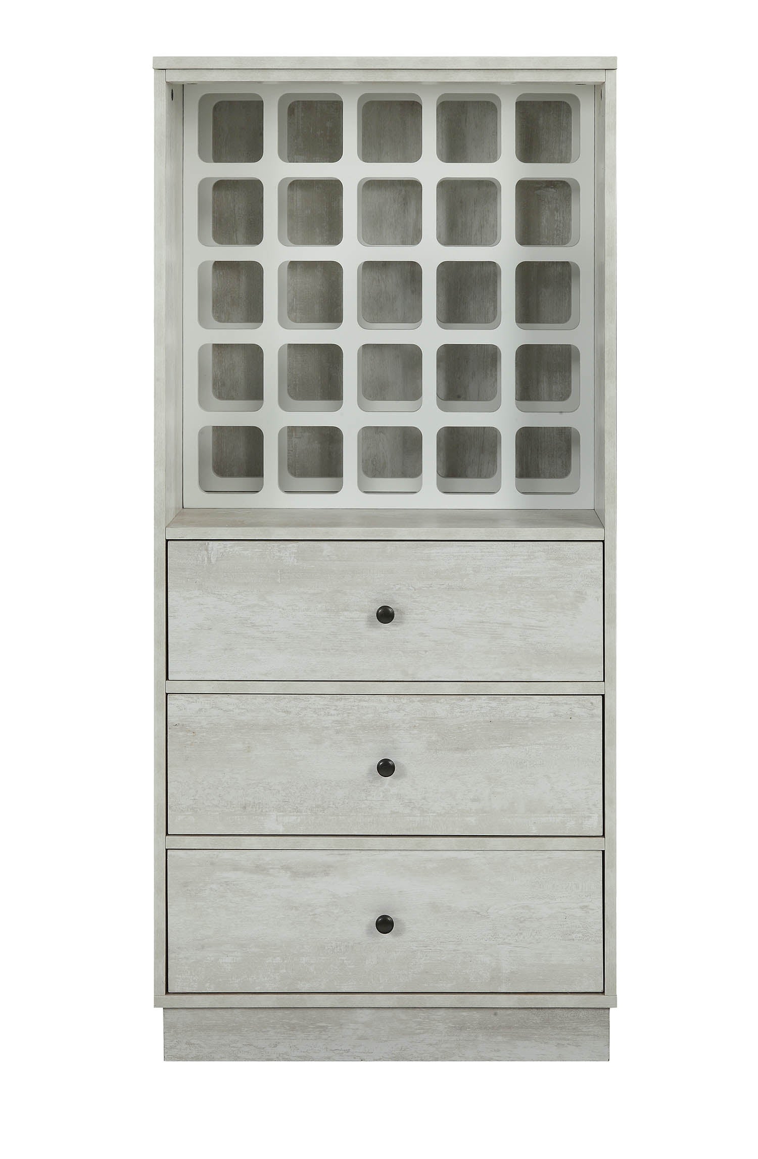 Elegant 24x20x52 inches wine cabinet in walnut MDF, showcasing its spacious design and rich finish.