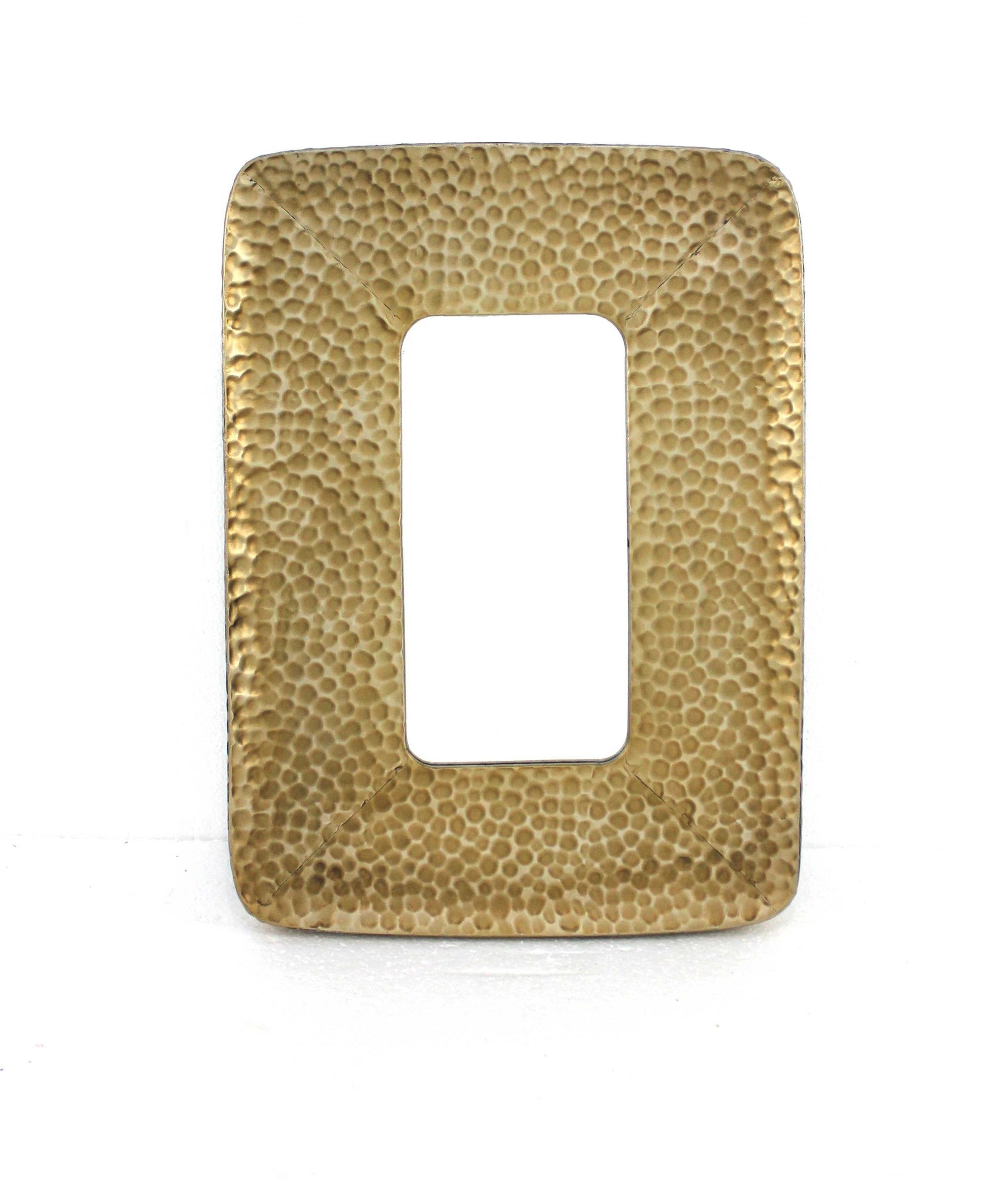 Gold Coastal Style Cobbly Cosmetic Mirror with a unique cobbly frame, elegantly designed for home decor.