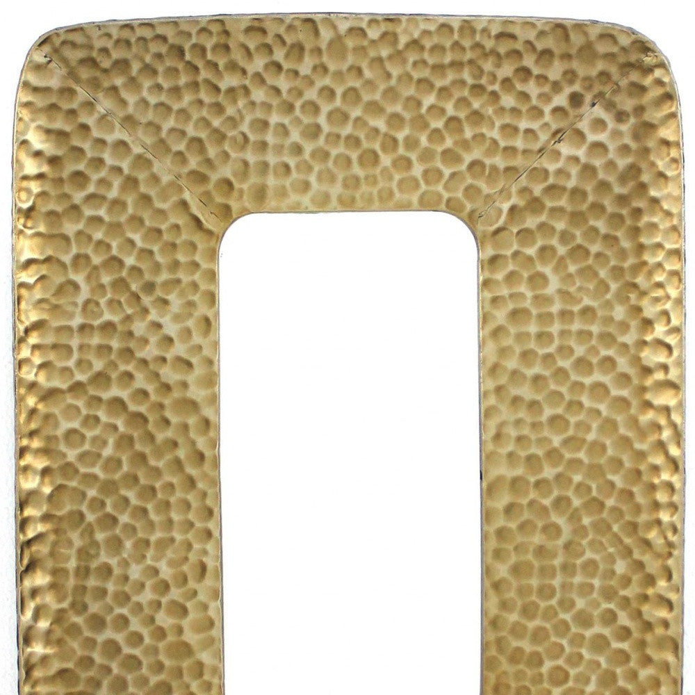 Gold Coastal Style Cobbly Cosmetic Mirror with a unique cobbly frame, elegantly designed for home decor.