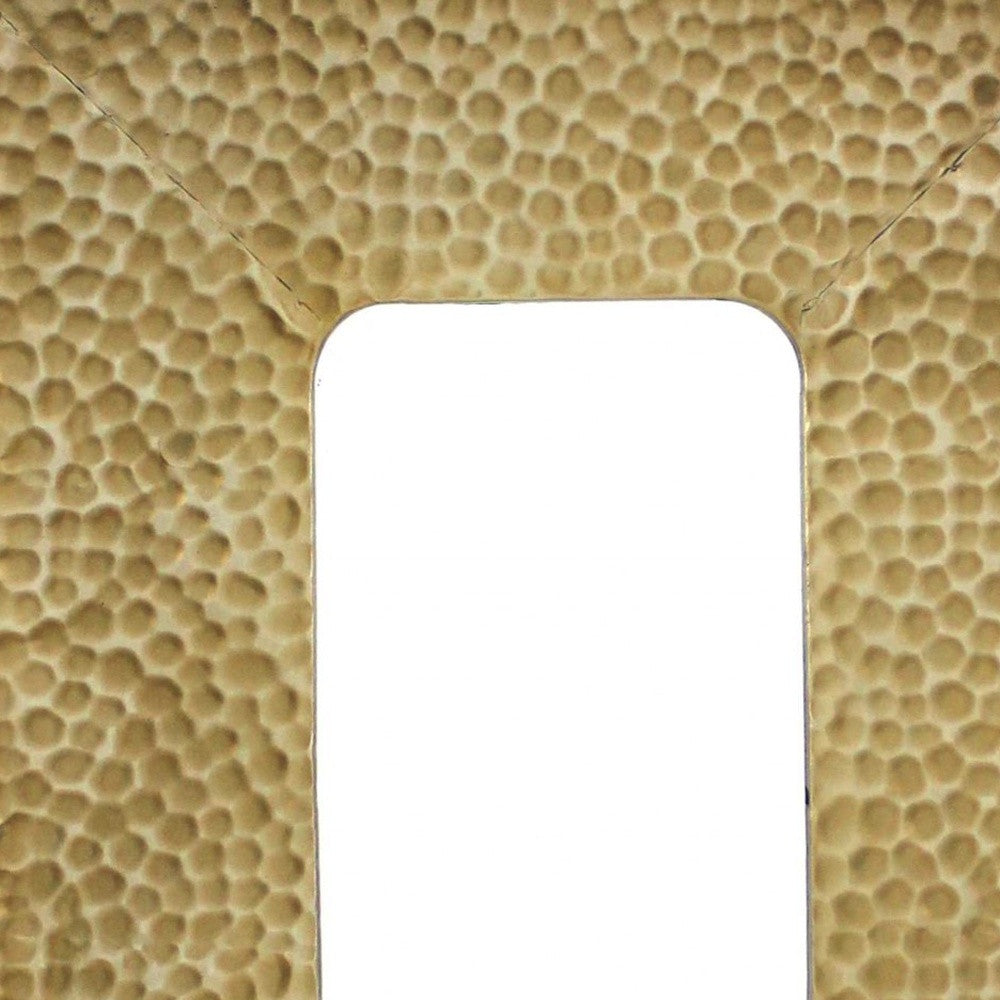 Gold Coastal Style Cobbly Cosmetic Mirror with a unique cobbly frame, elegantly designed for home decor.