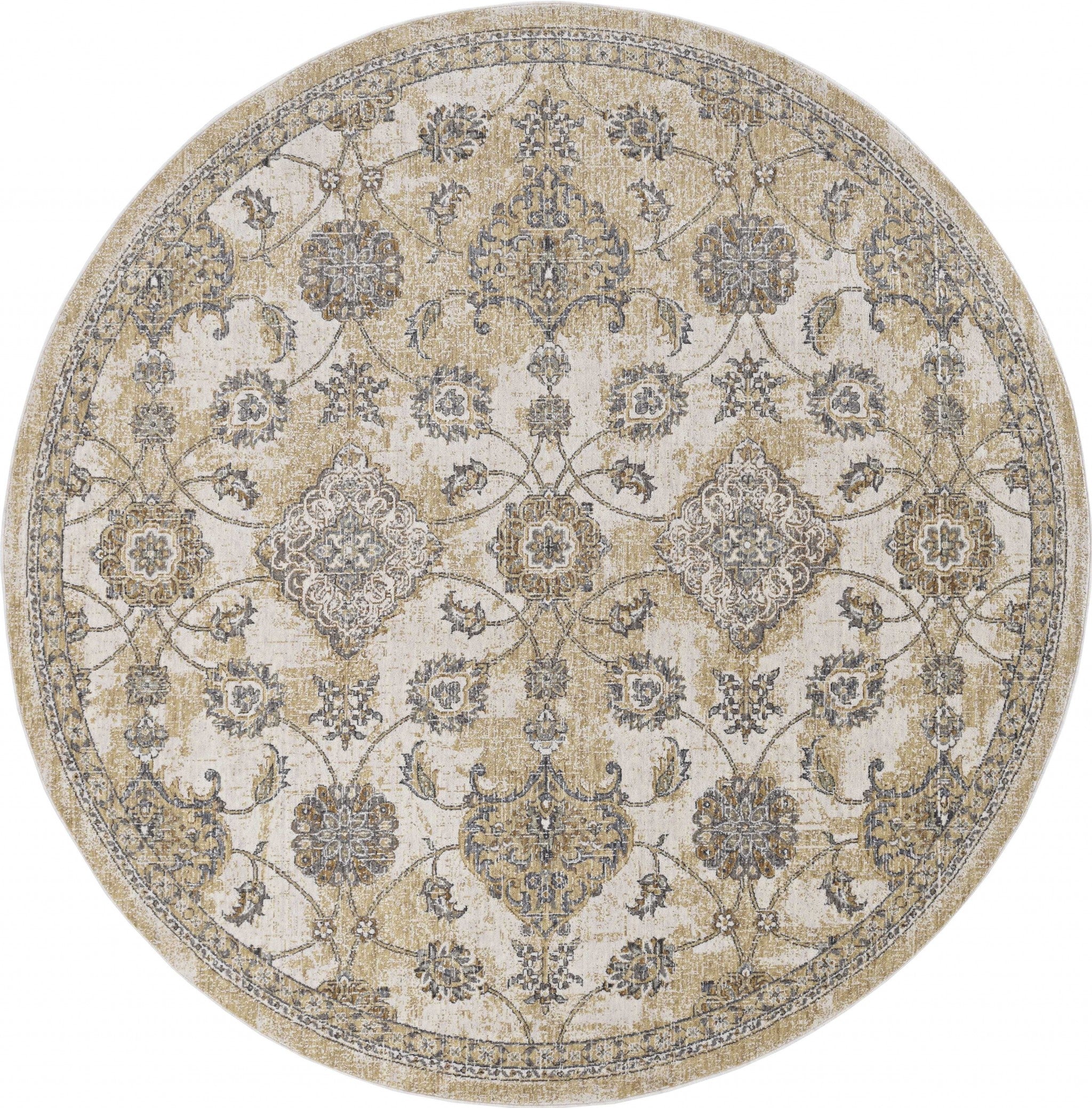 Ivory Sand Vintage Wool Accent Rug measuring 2x3 inches, featuring a traditional design and soft wool texture, perfect for elegant living spaces.