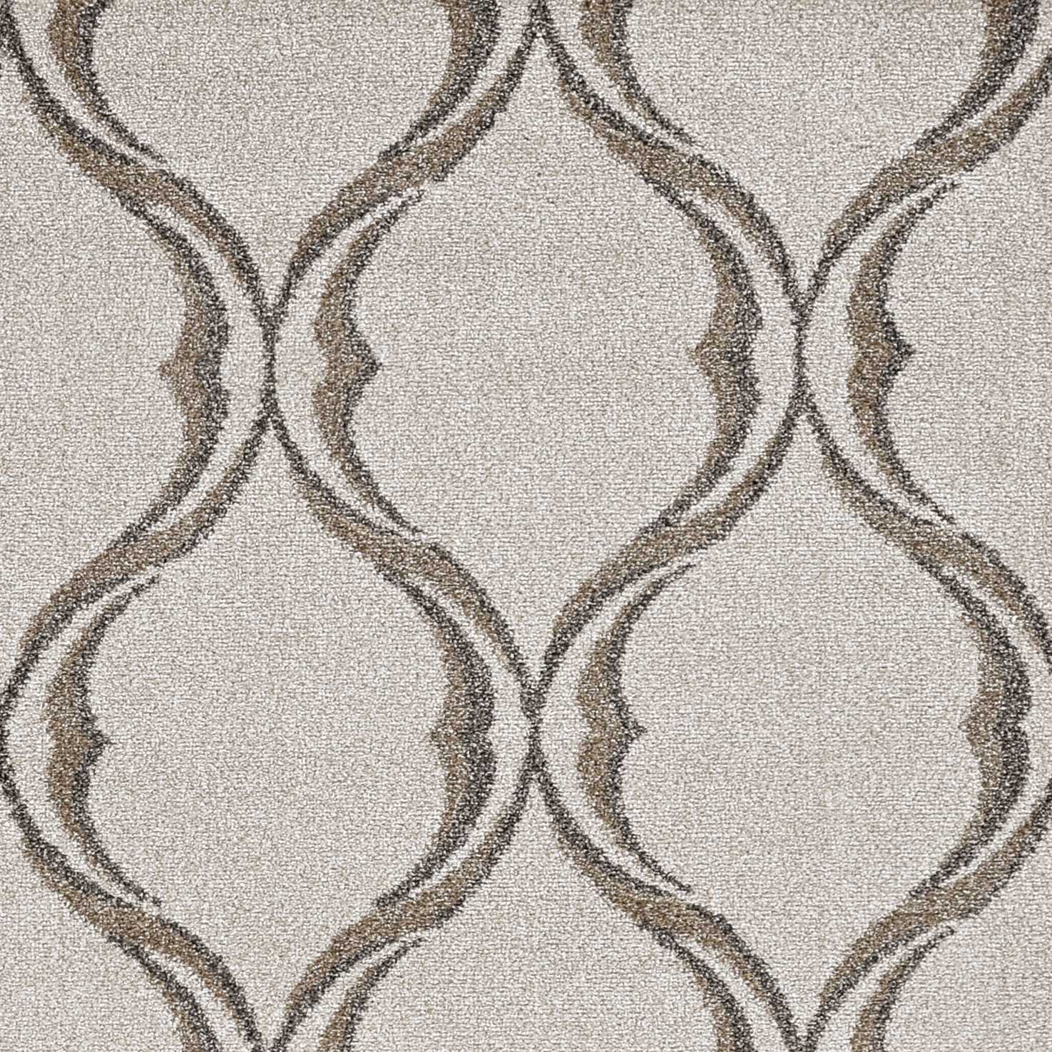 A stylish 2x3 sand wavy line pattern accent rug, showcasing elegant design suitable for indoor and outdoor use.