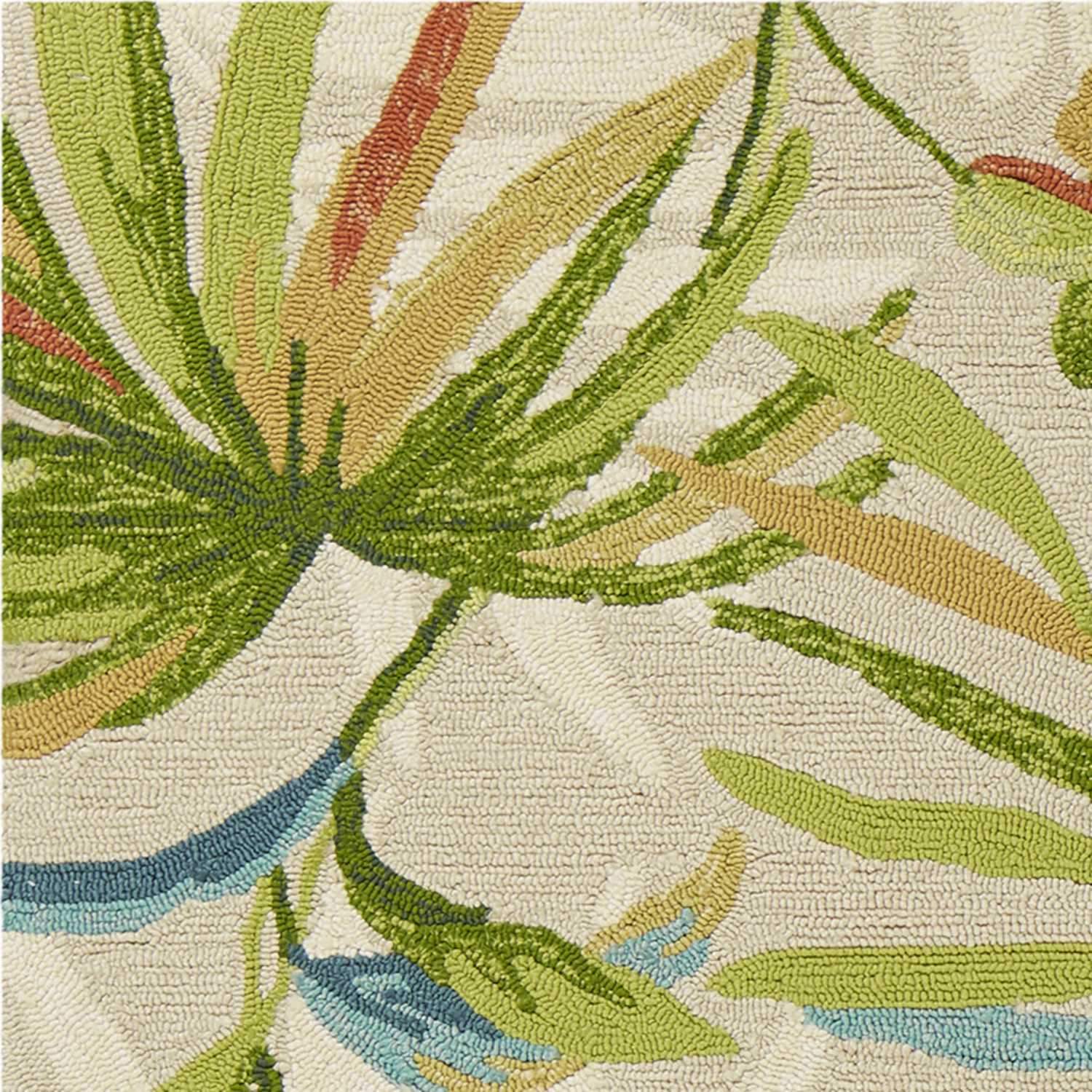 A stylish 2x3 inches UV treated polypropylene sand accent rug featuring modern paint-dripping effects and layered designs in sand ivory color.