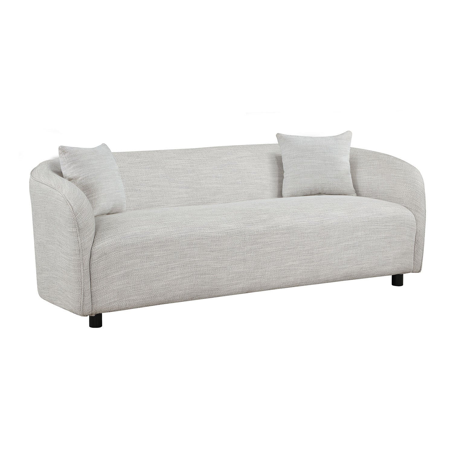 A stylish grey 3 seater bouclé sofa, showcasing its contemporary design and soft texture, perfect for living room decor.