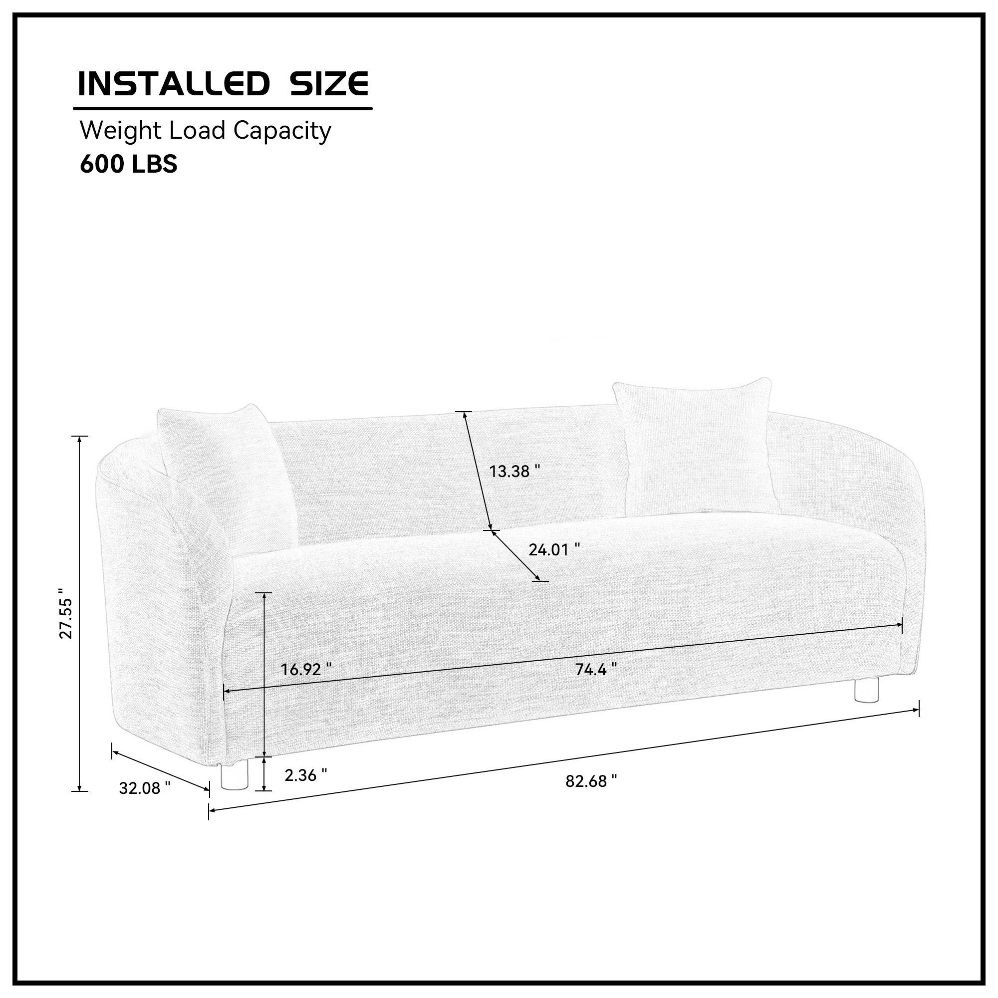 A stylish grey 3 seater bouclé sofa, showcasing its contemporary design and soft texture, perfect for living room decor.