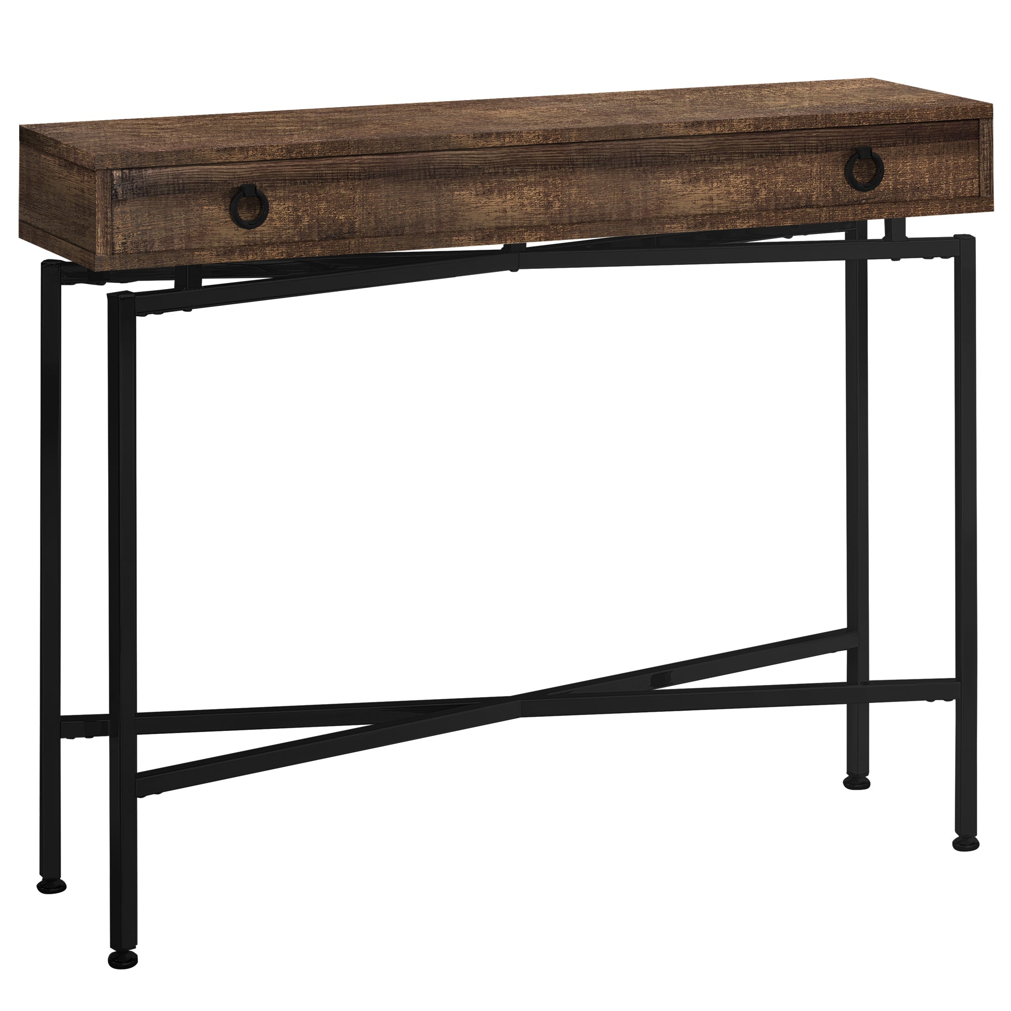 32.5-inch particle board accent table with black legs, showcasing a stylish design suitable for various home decor styles.