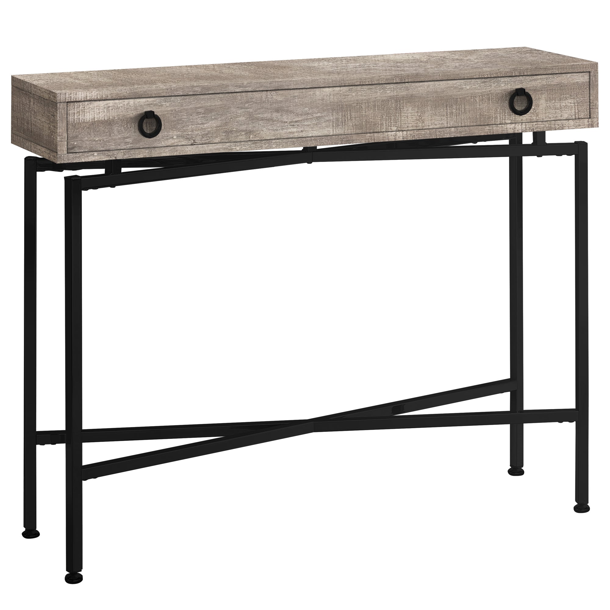 32.5-inch particle board accent table with black legs, showcasing a stylish design suitable for various home decor styles.