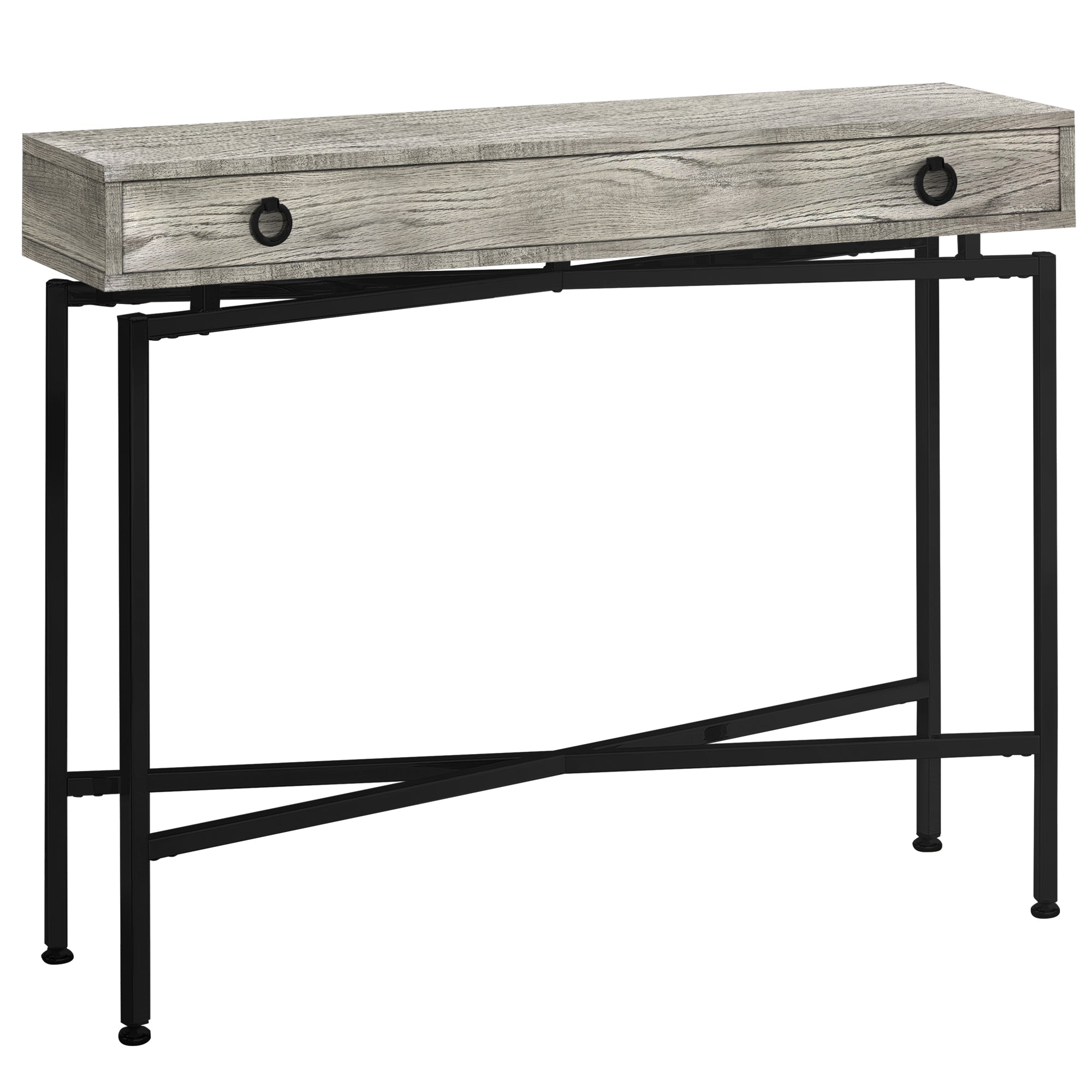 32.5-inch particle board accent table with black legs, showcasing a stylish design suitable for various home decor styles.