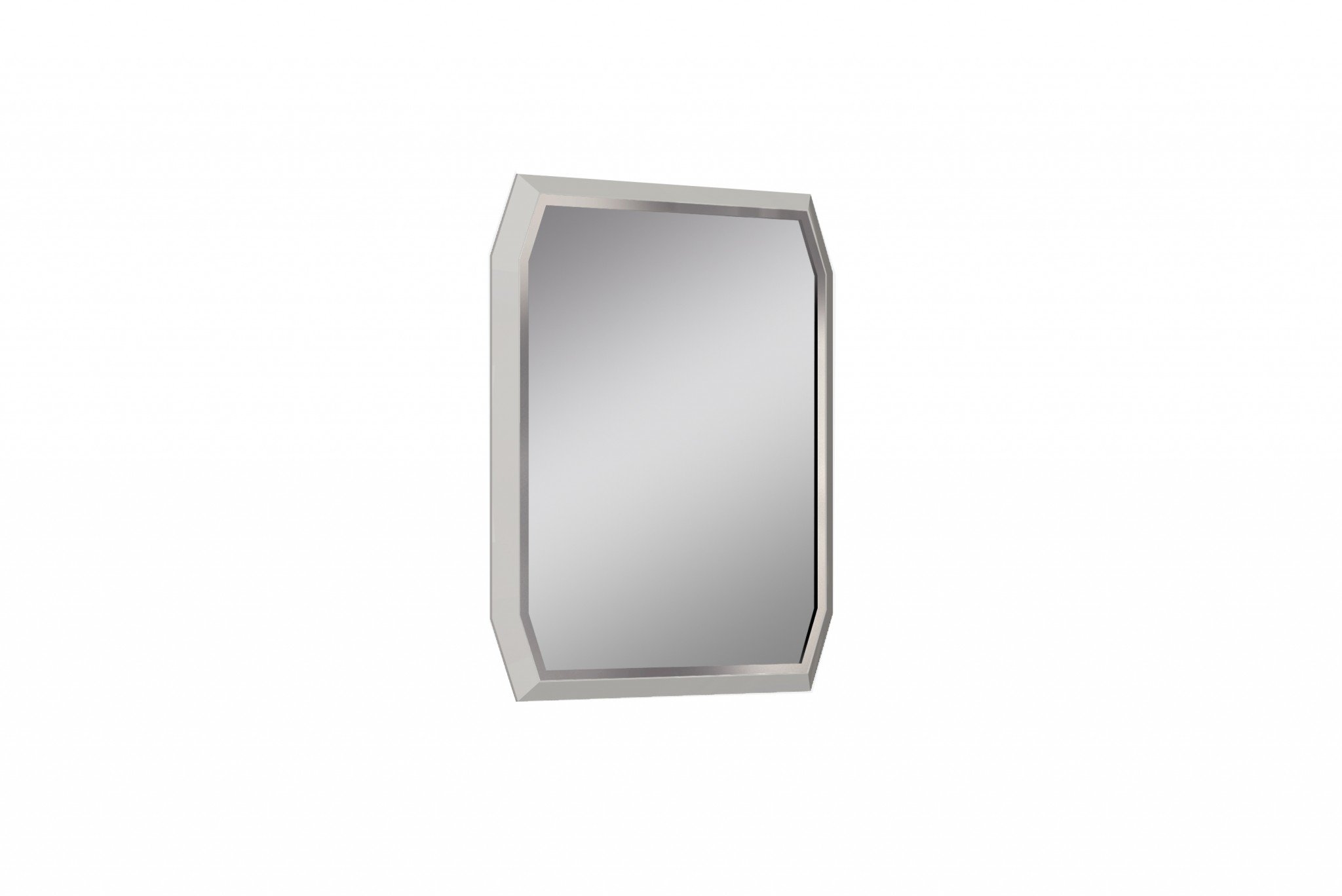 A stylish 37-inch taupe glass mirror with a glossy finish, perfect for enhancing home decor.