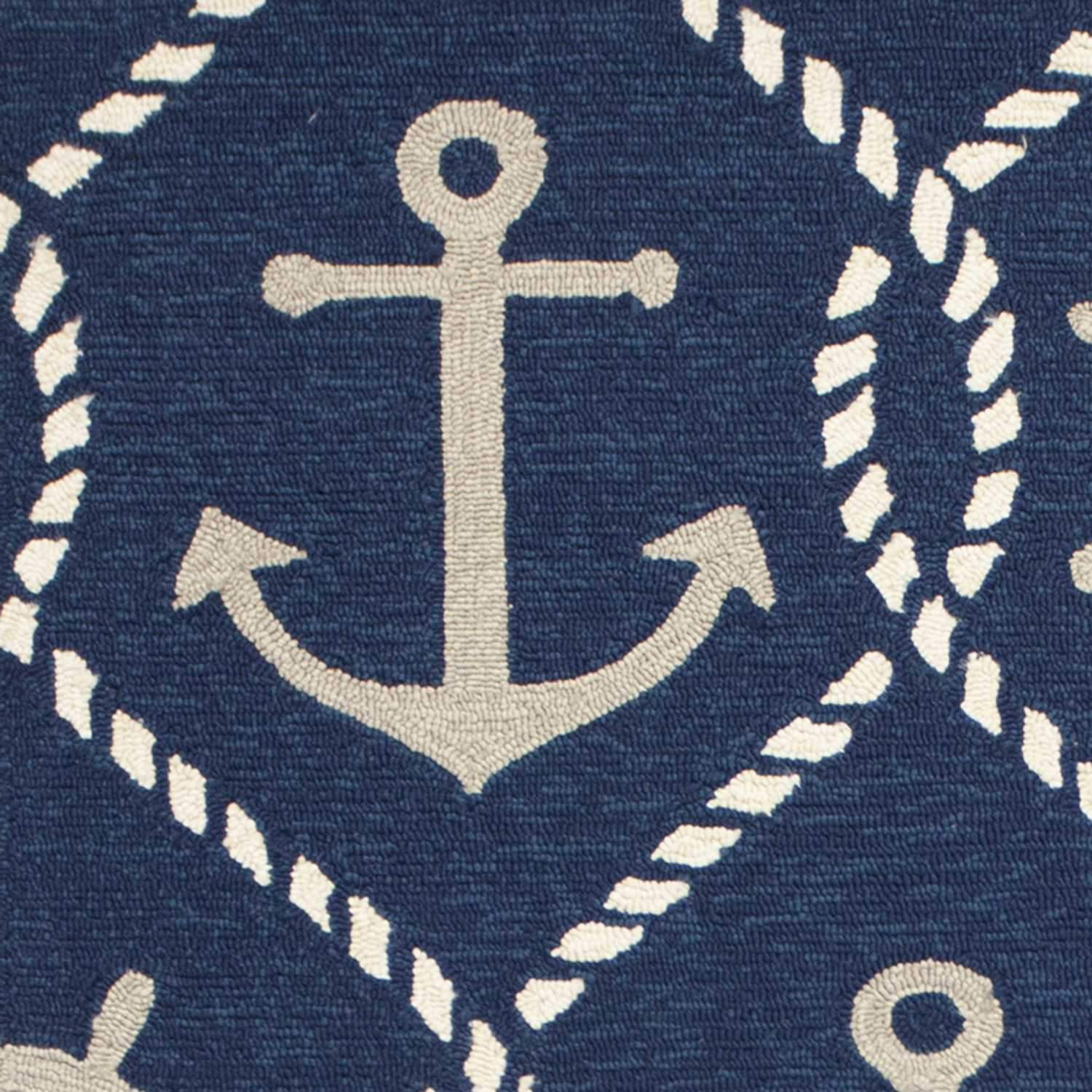 3x5 Navy Marine UV Treated Area Rug with modern paint-dripping effects, suitable for indoor and outdoor use.