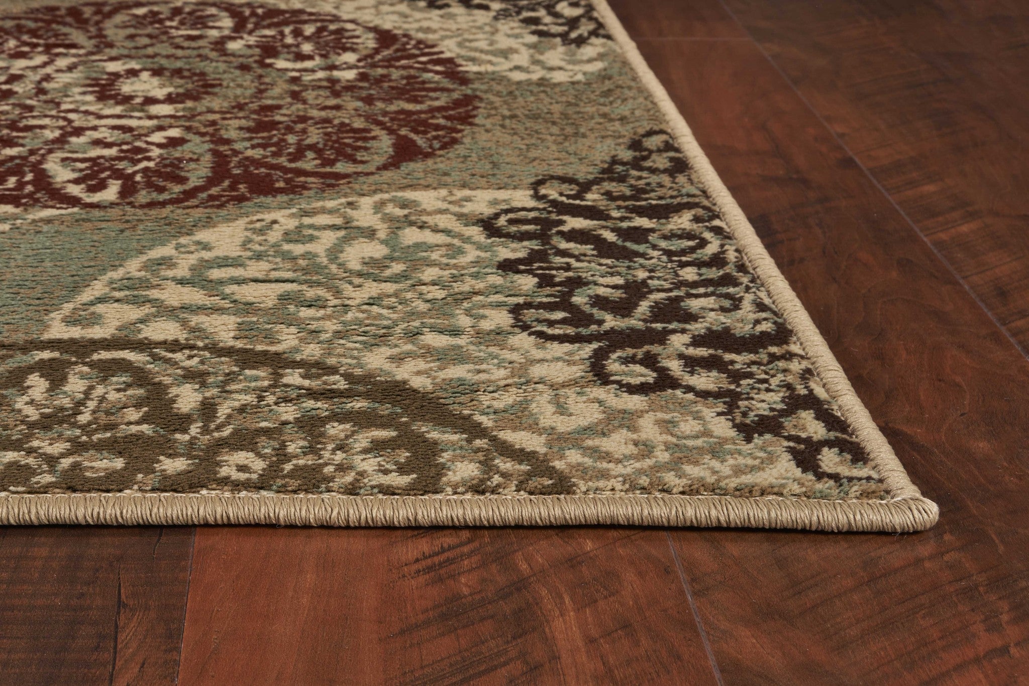 3x5 inches sage green polypropylene area rug with a plush texture, perfect for modern home decor.