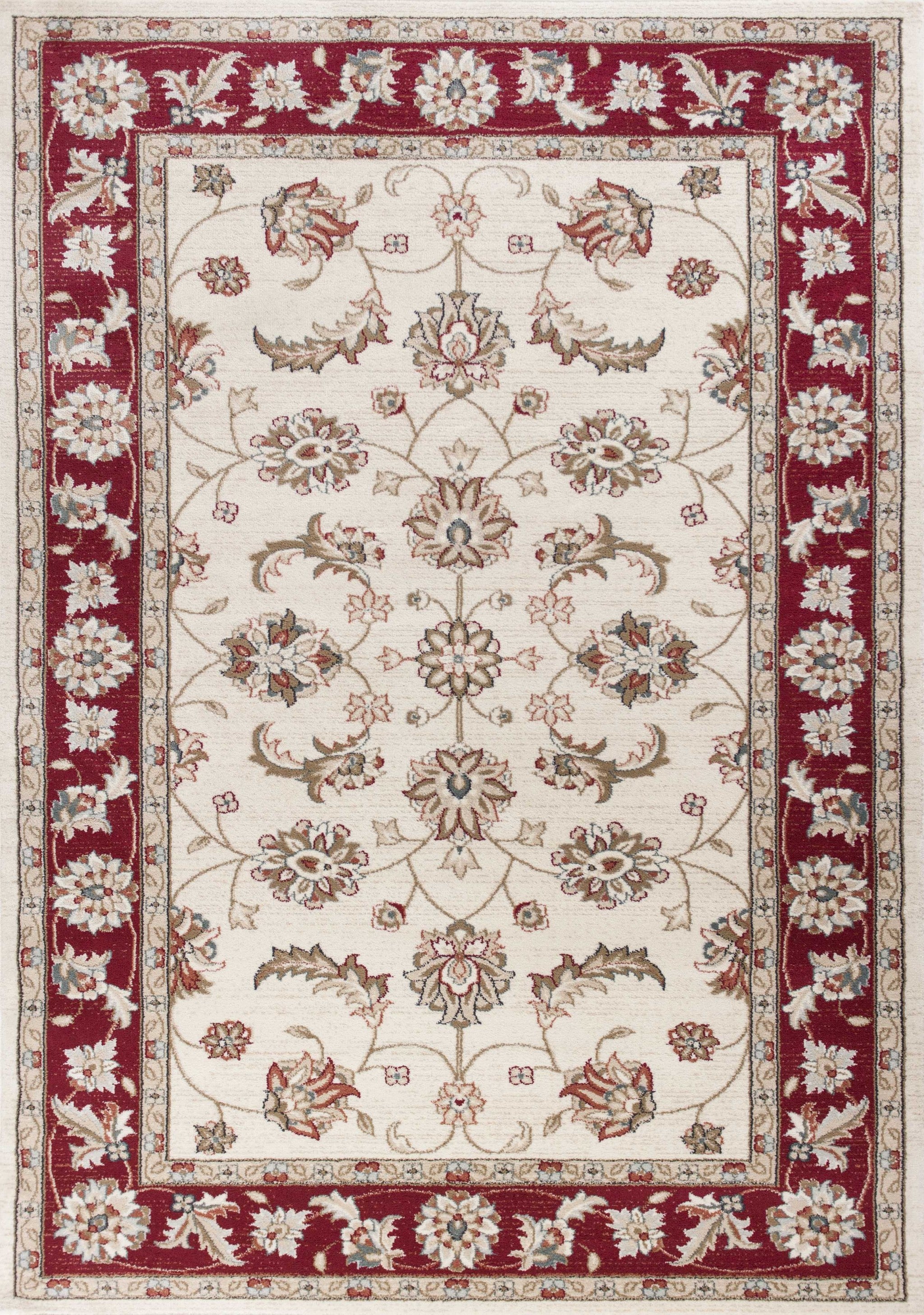 3x5 inches ivory red floral indoor area rug with intricate floral patterns, perfect for enhancing home decor.