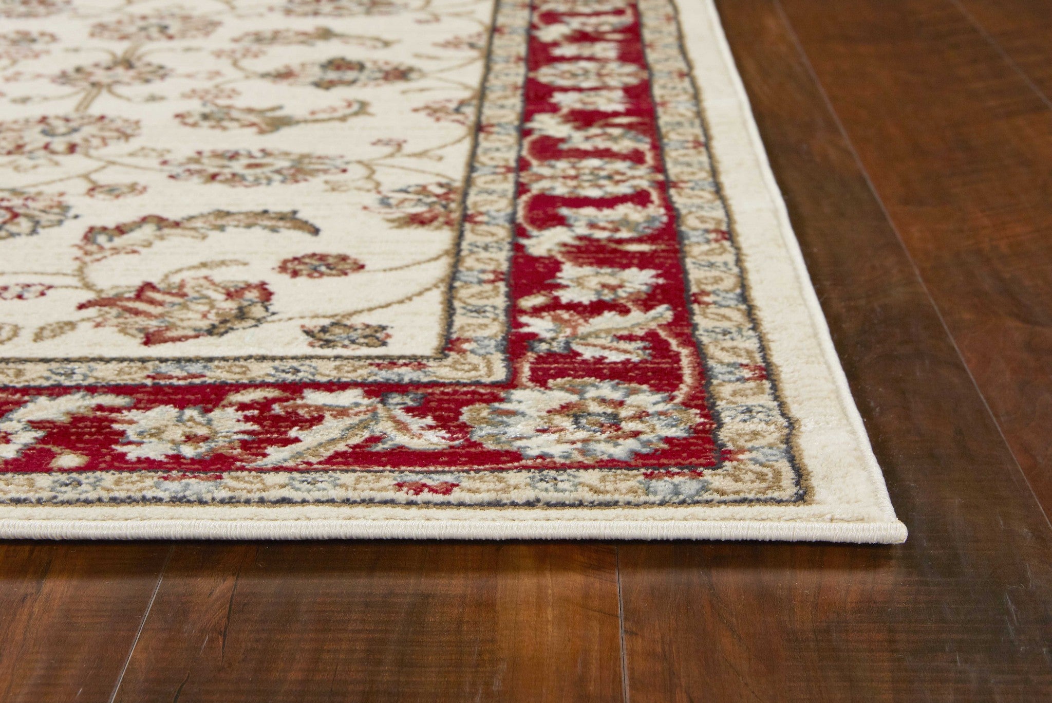 3x5 inches ivory red floral indoor area rug with intricate floral patterns, perfect for enhancing home decor.