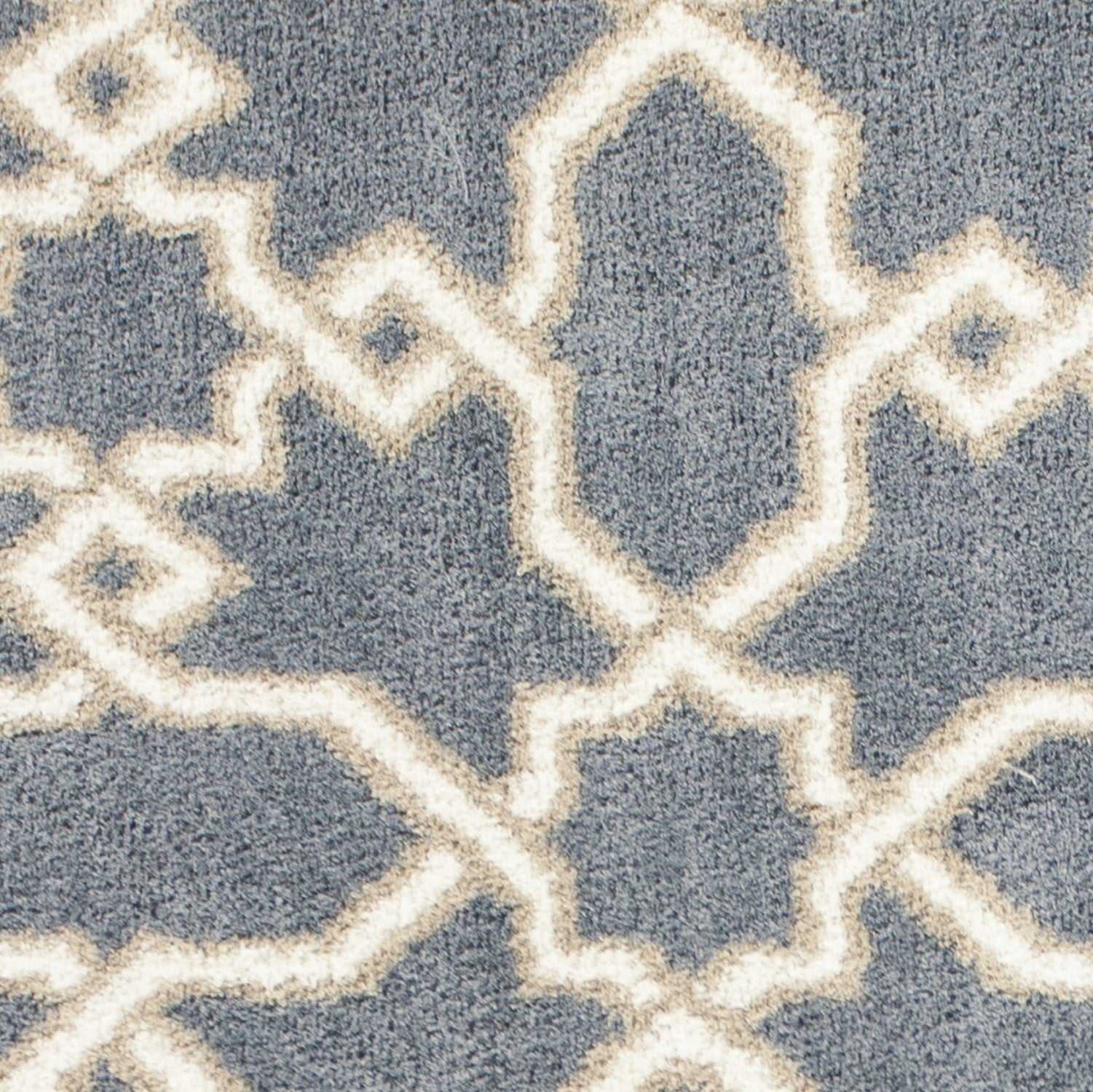 Slate blue geometric machine woven microfiber indoor rug, showcasing a modern design and soft texture, perfect for enhancing home interiors.