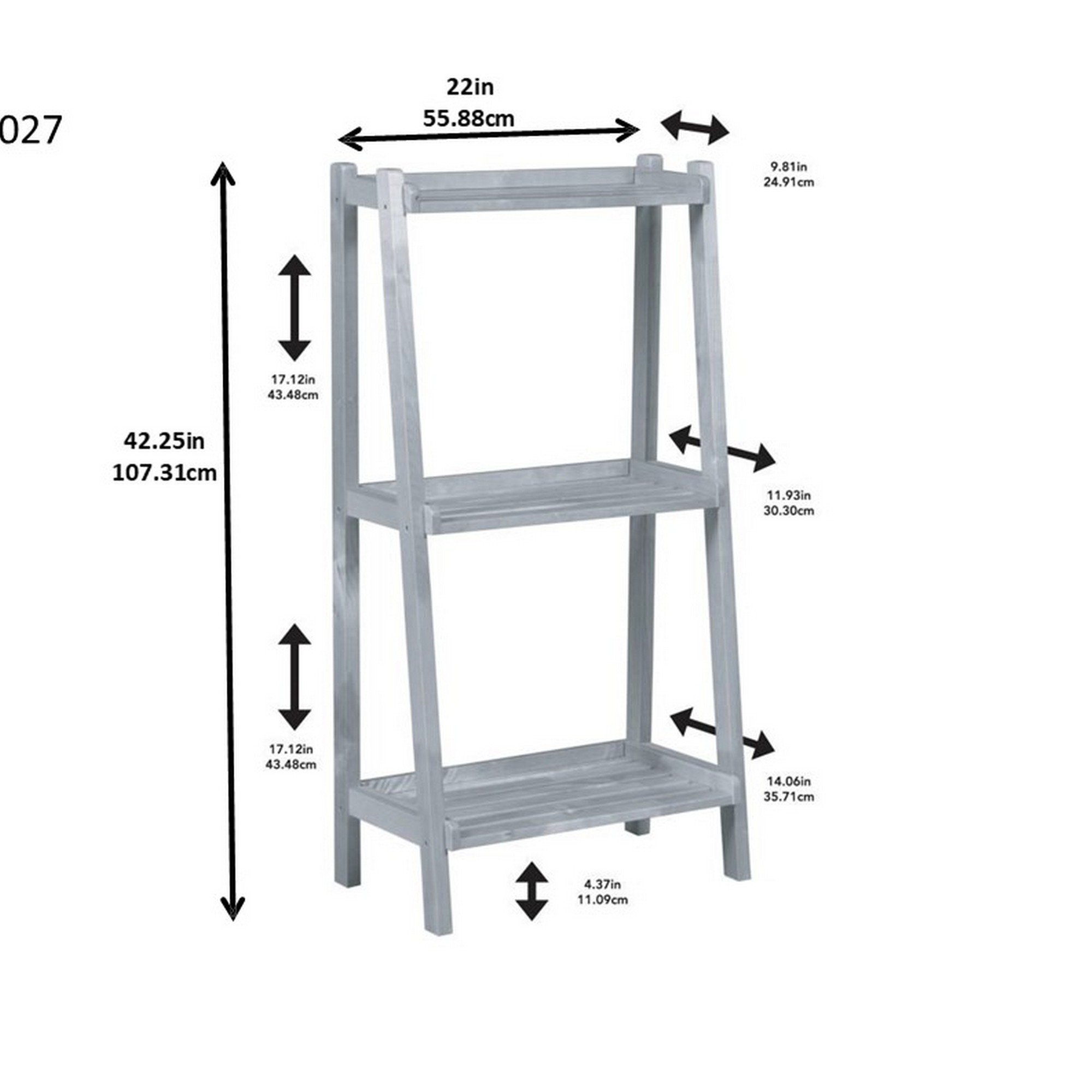 42-inch espresso bookcase with three shelves, showcasing modern design and solid wood construction.