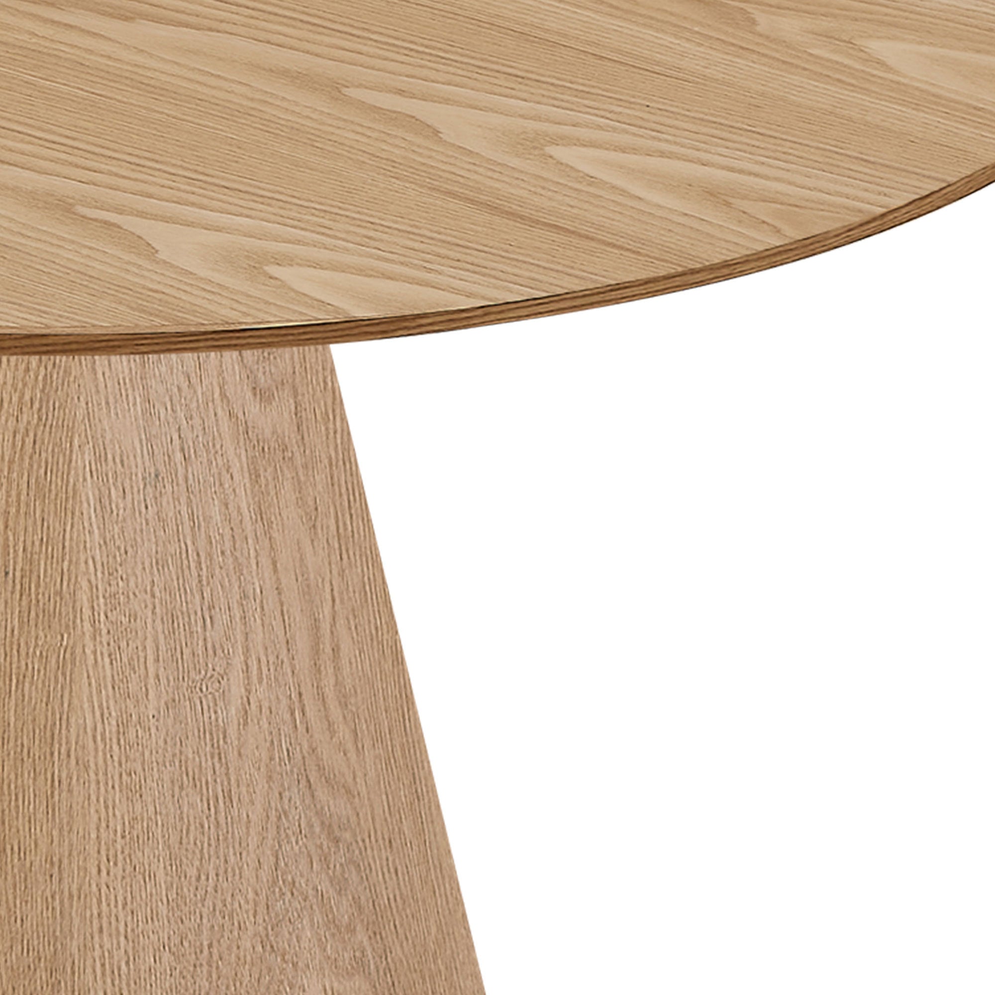 A stylish 47.24'' round wooden dining table made from hardwood solids, featuring a natural ash finish, perfect for dining rooms or kitchens.