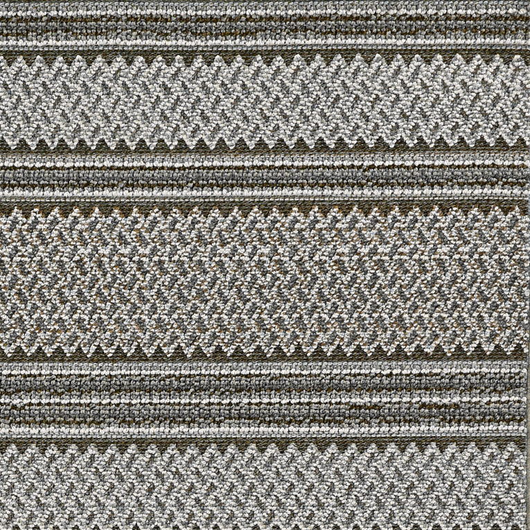 4x6 Grey Geometric Lines Area Rug showcasing a modern design suitable for indoor and outdoor use.