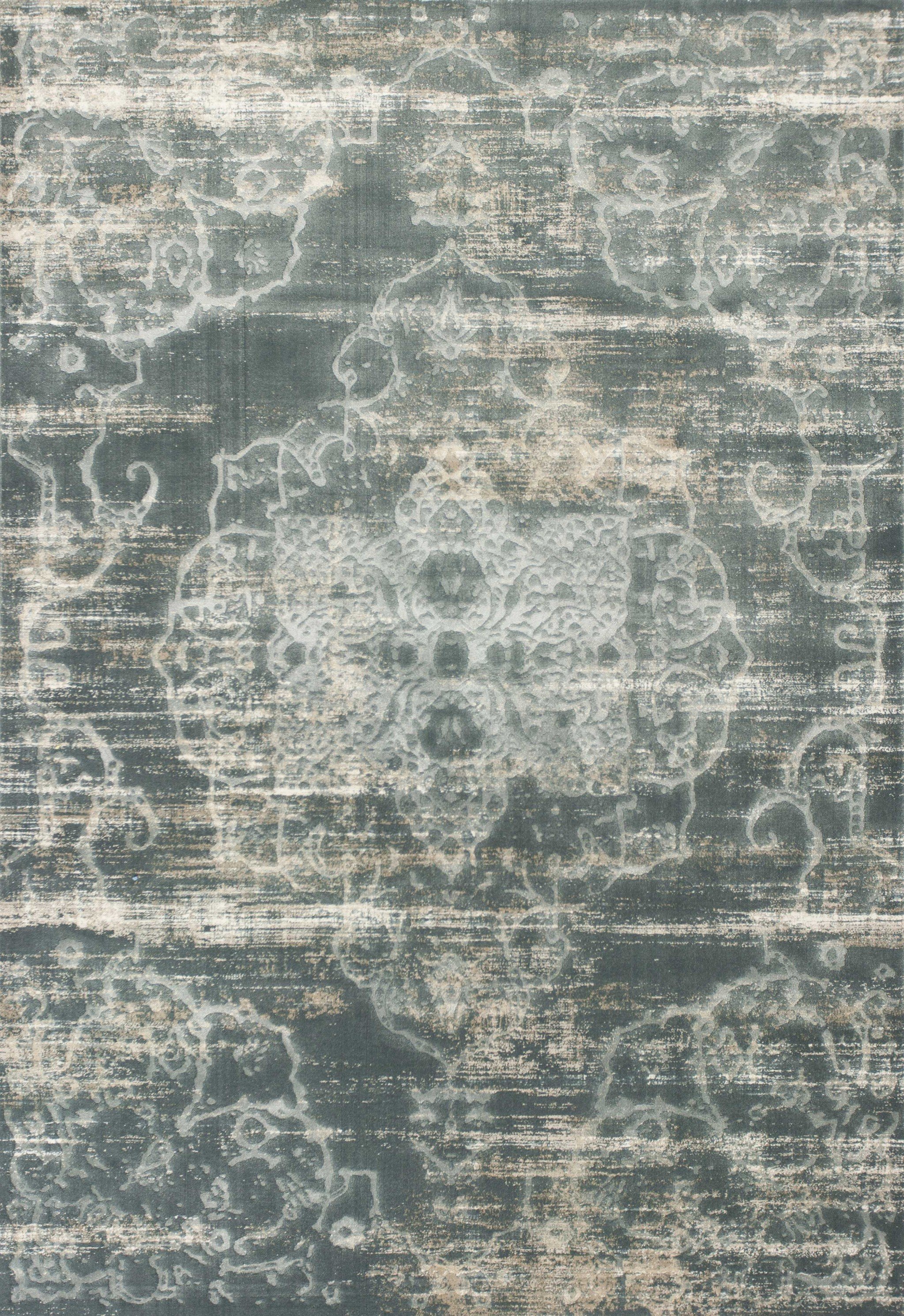 5' x 7' Polypropylene Slate Area Rug featuring a modern slate design with metallic luster, perfect for enhancing home decor.