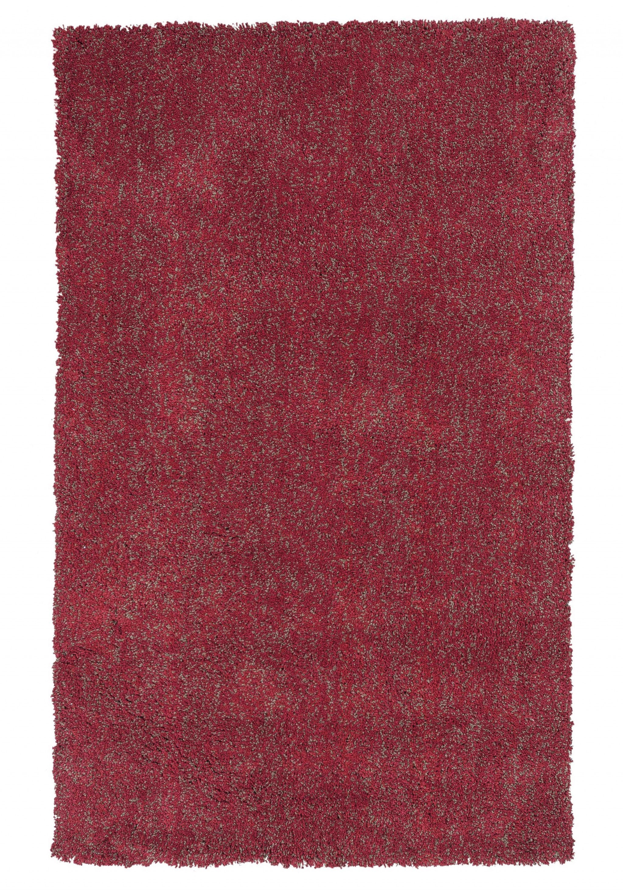 5x7 Red Heather Plain Indoor Area Rug showcasing vibrant color and texture, perfect for enhancing home decor.