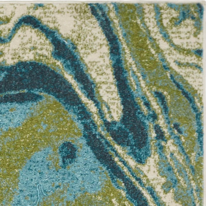 5x7 teal abstract splash indoor area rug with vibrant colors and unique watercolor design, perfect for contemporary home decor.