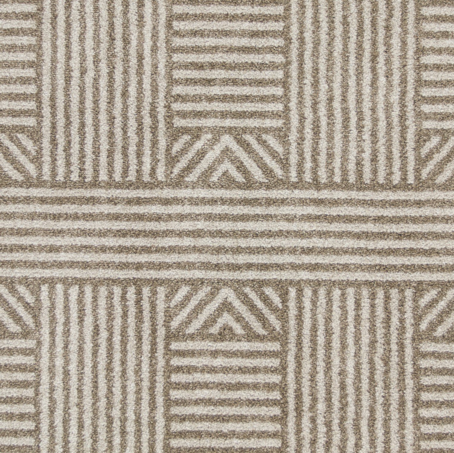 5 inches x 8 inches beige geometric lines area rug, showcasing elegant patterns and UV treated polypropylene material.