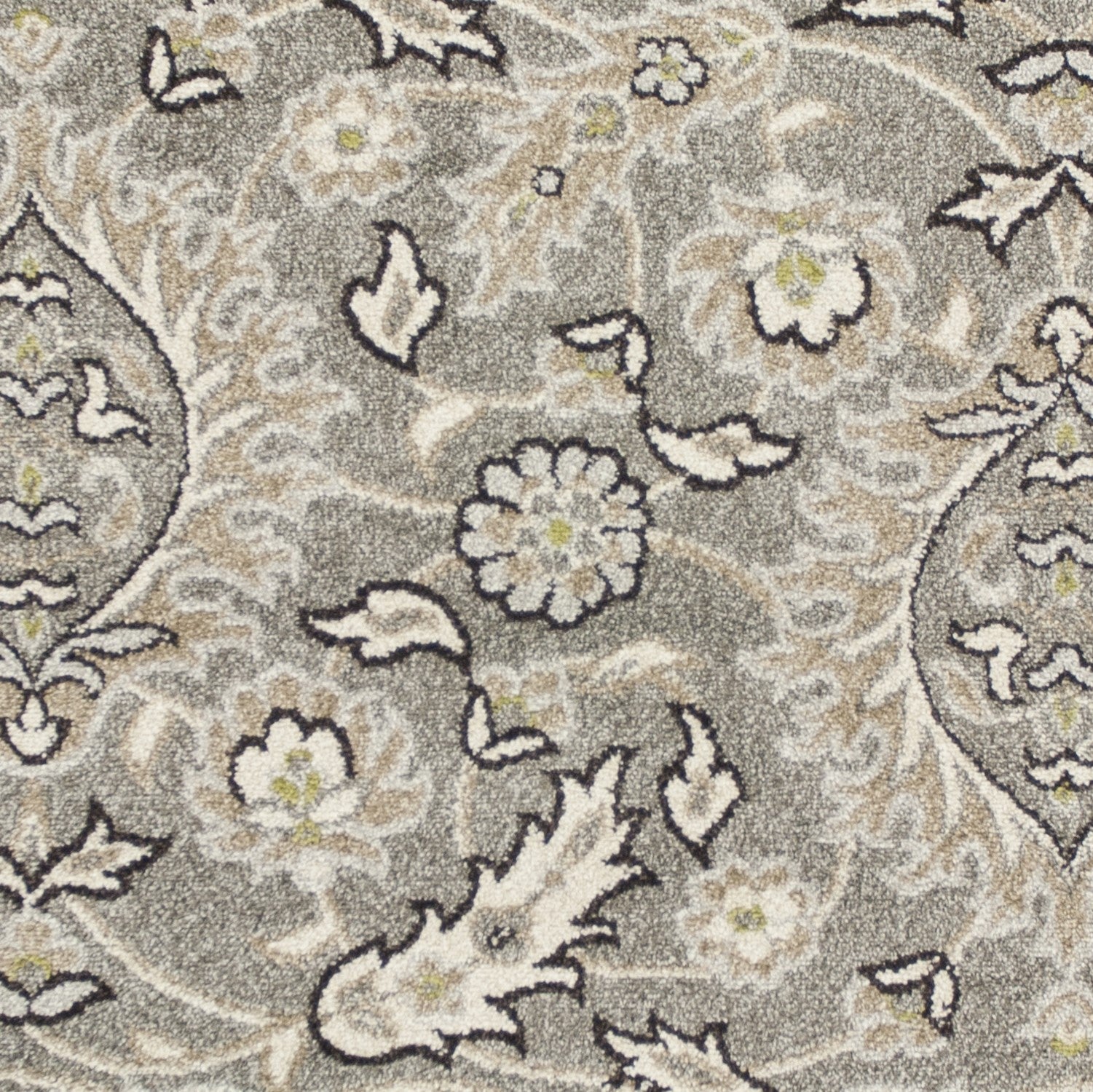 5 inches x 8 inches grey medallion UV treated area rug with elegant patterns, perfect for modern home decor.