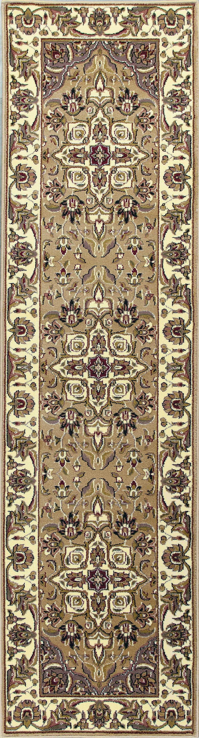 5x8 beige ivory floral medallion indoor area rug, showcasing intricate design and soft texture, perfect for enhancing home decor.