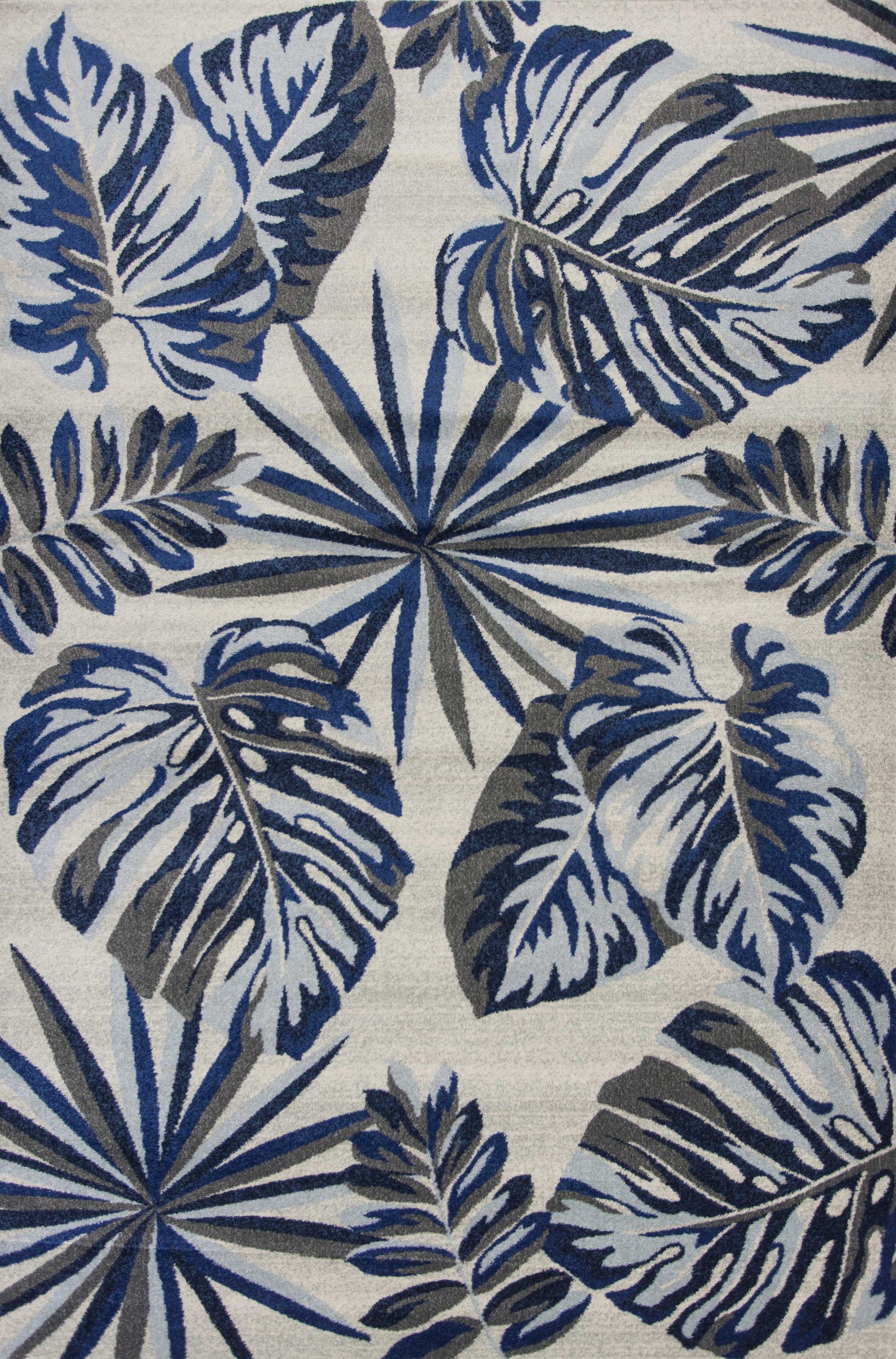 5x8 grey blue machine woven tropical indoor area rug with intricate designs, perfect for enhancing home decor.