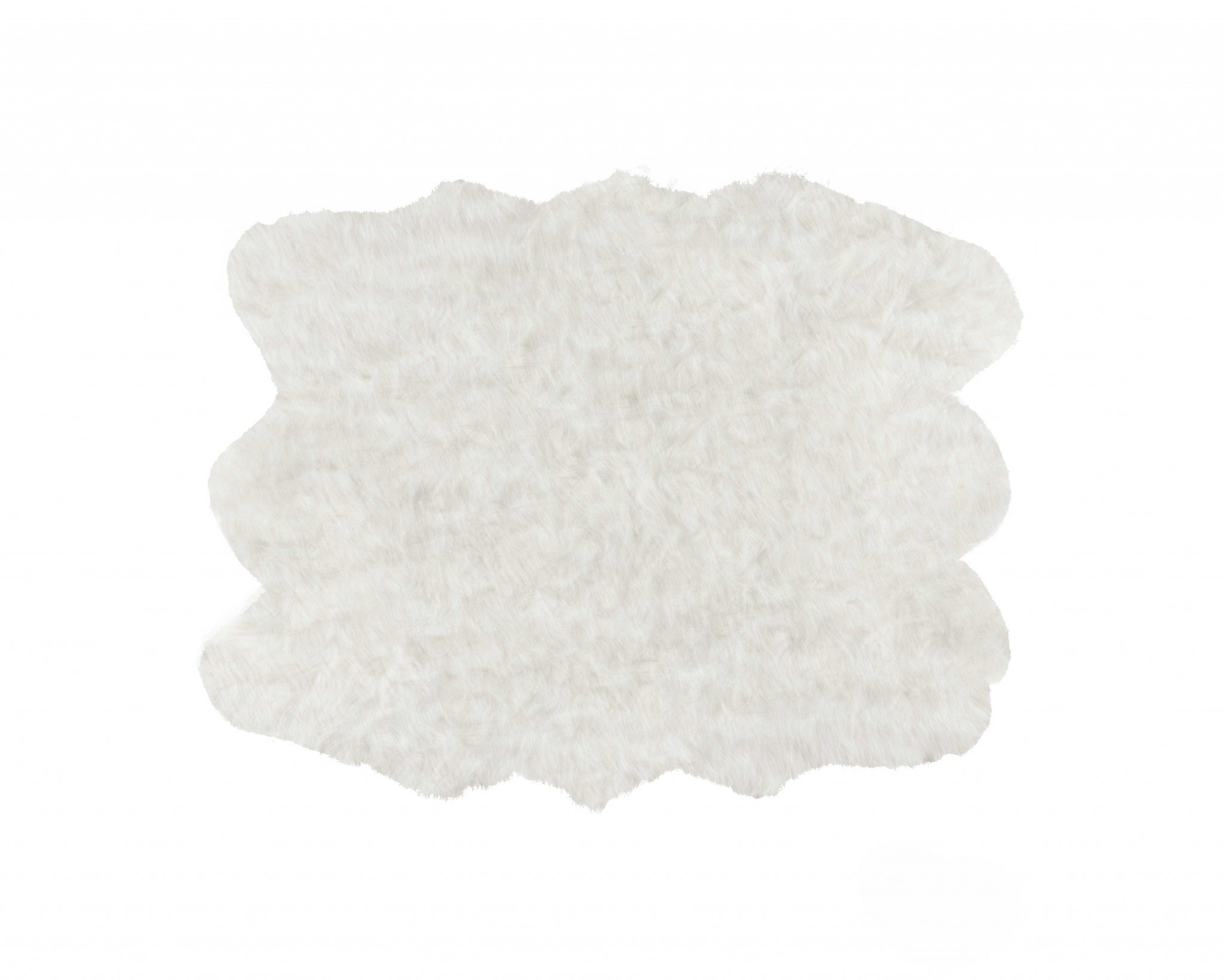 Luxurious off white faux sheepskin area rug measuring 60x72 inches, showcasing a plush texture and contemporary design.