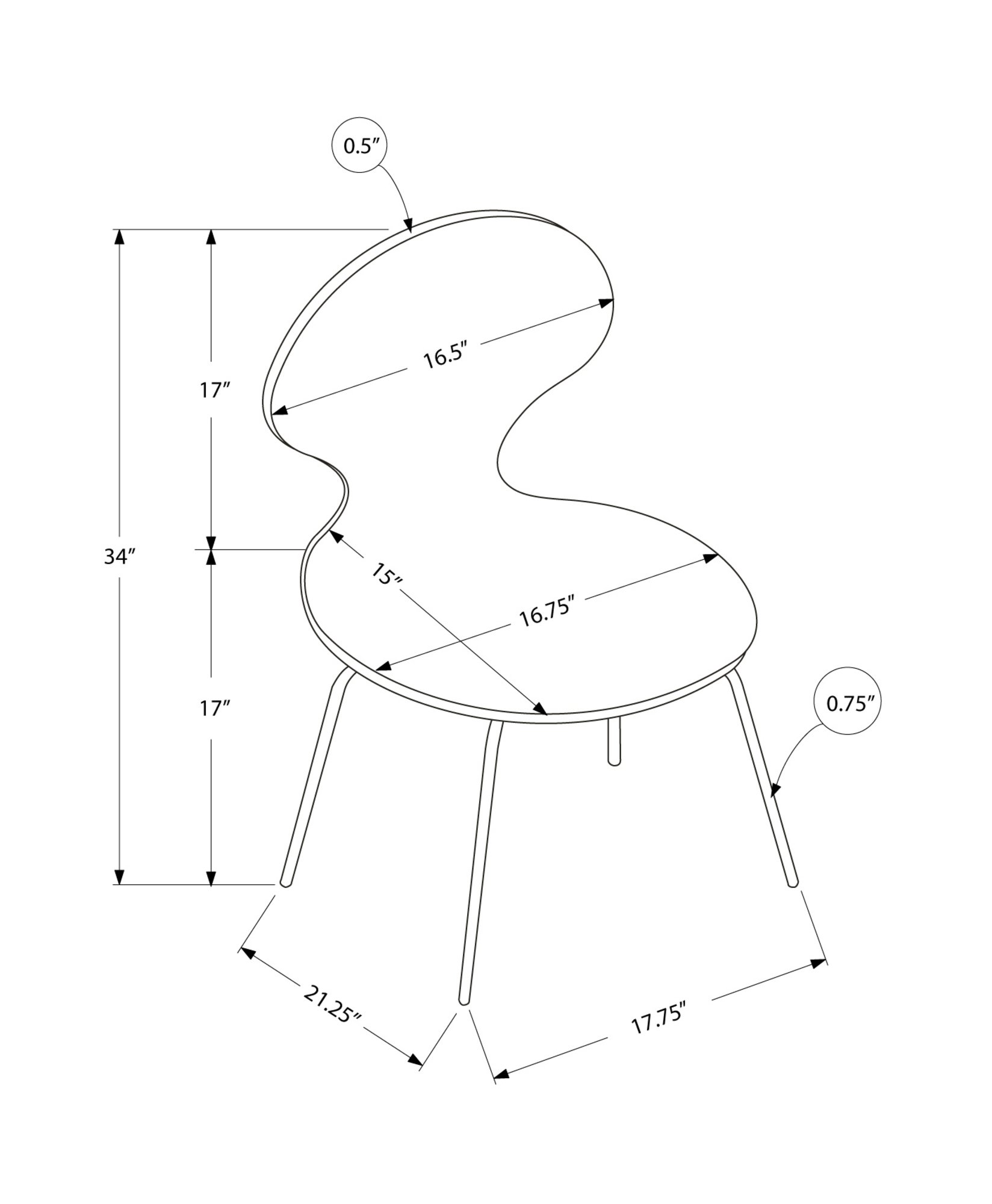 Set of four stylish white metal dining chairs with a modern design, perfect for enhancing any dining room decor.