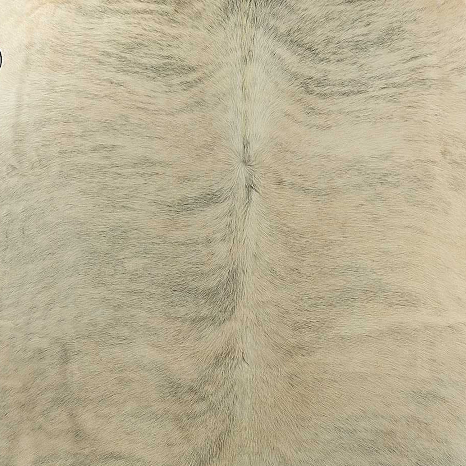 A luxurious 6x7 light taupe and brown exotic cowhide rug showcasing natural patterns and textures, perfect for enhancing home decor.