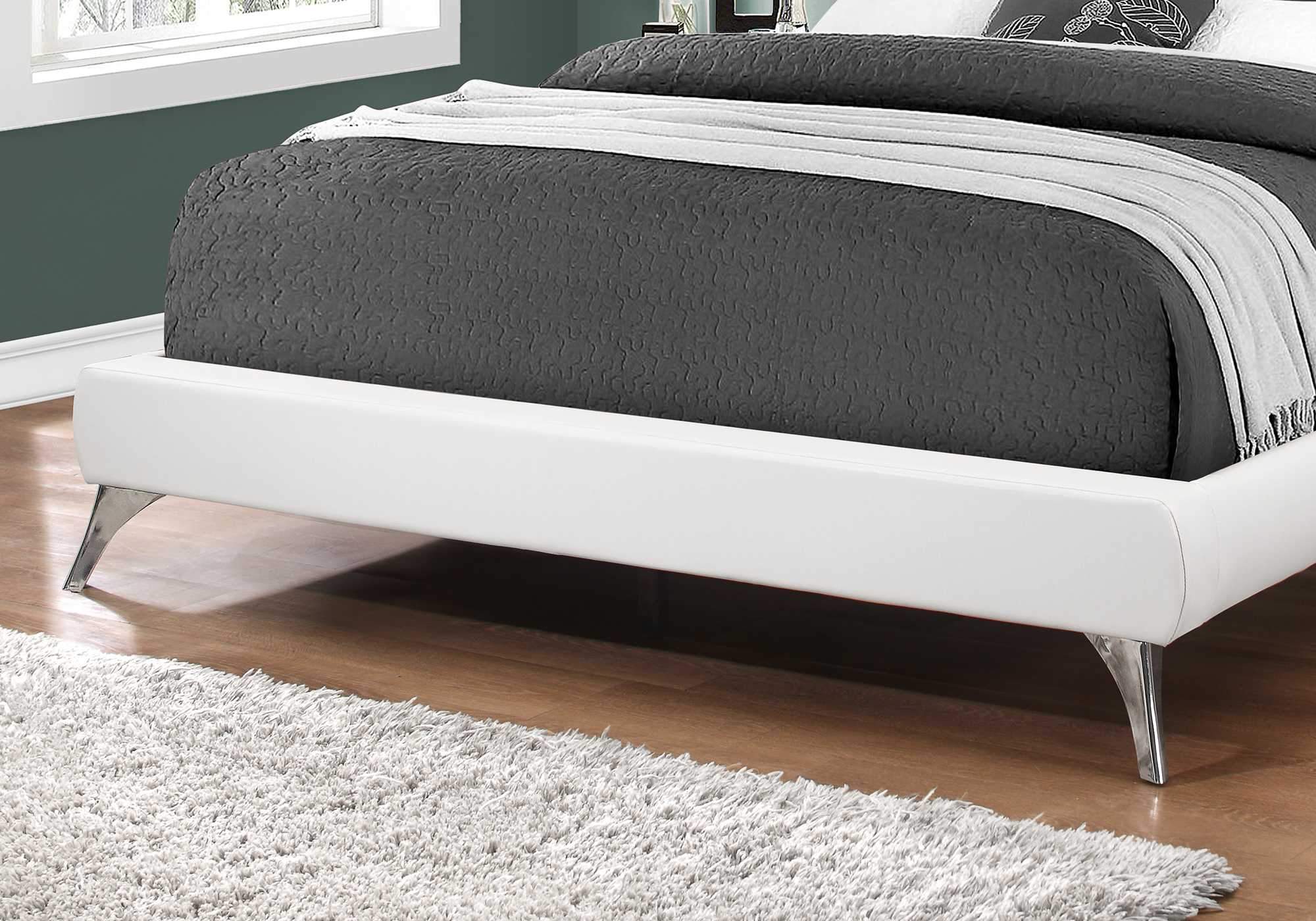 A stylish grey foam queen-sized bed with solid wood frame and linen upholstery, showcasing modern design and comfort.