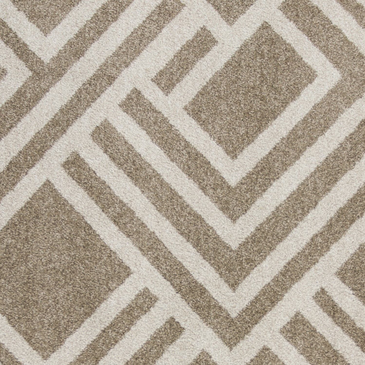 Beige machine woven geometric rug, 7x10 inches, suitable for indoor and outdoor use, showcasing elegant patterns and UV-treated polypropylene material.