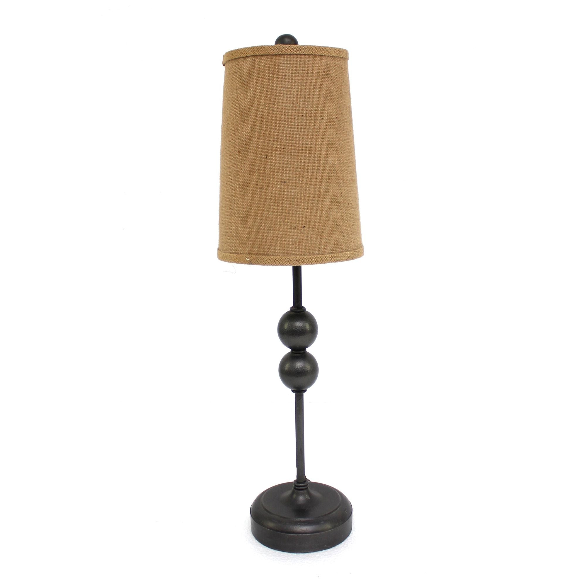 A stylish 29-inch bronze minimalist accent table lamp with a khaki linen cone shade, perfect for home decor.